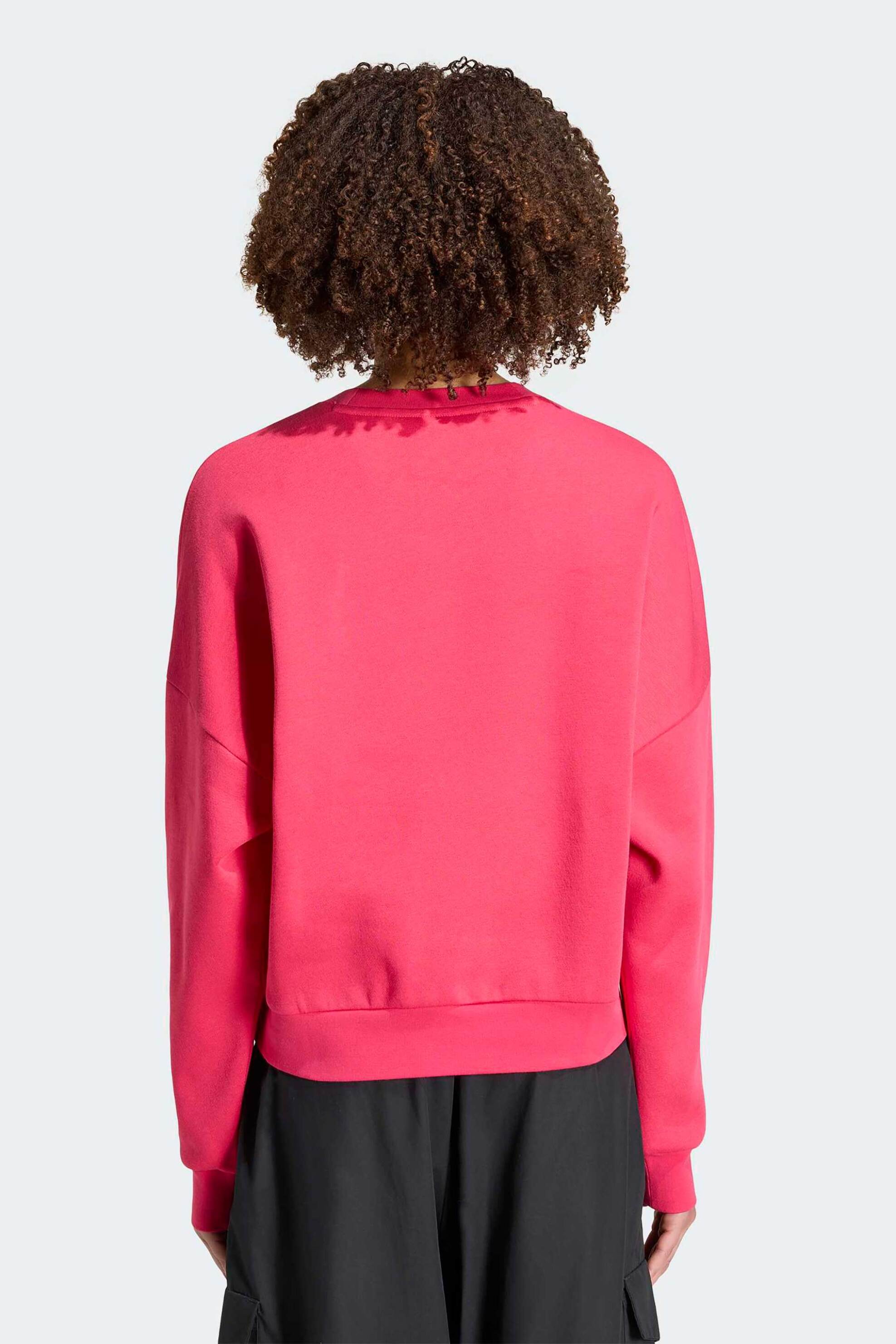 Adidas Γυναικεία Μπλούζα Φούτερ Loose Fit Essentials Small Logo Feelcozy - Kf8418 Φούξια