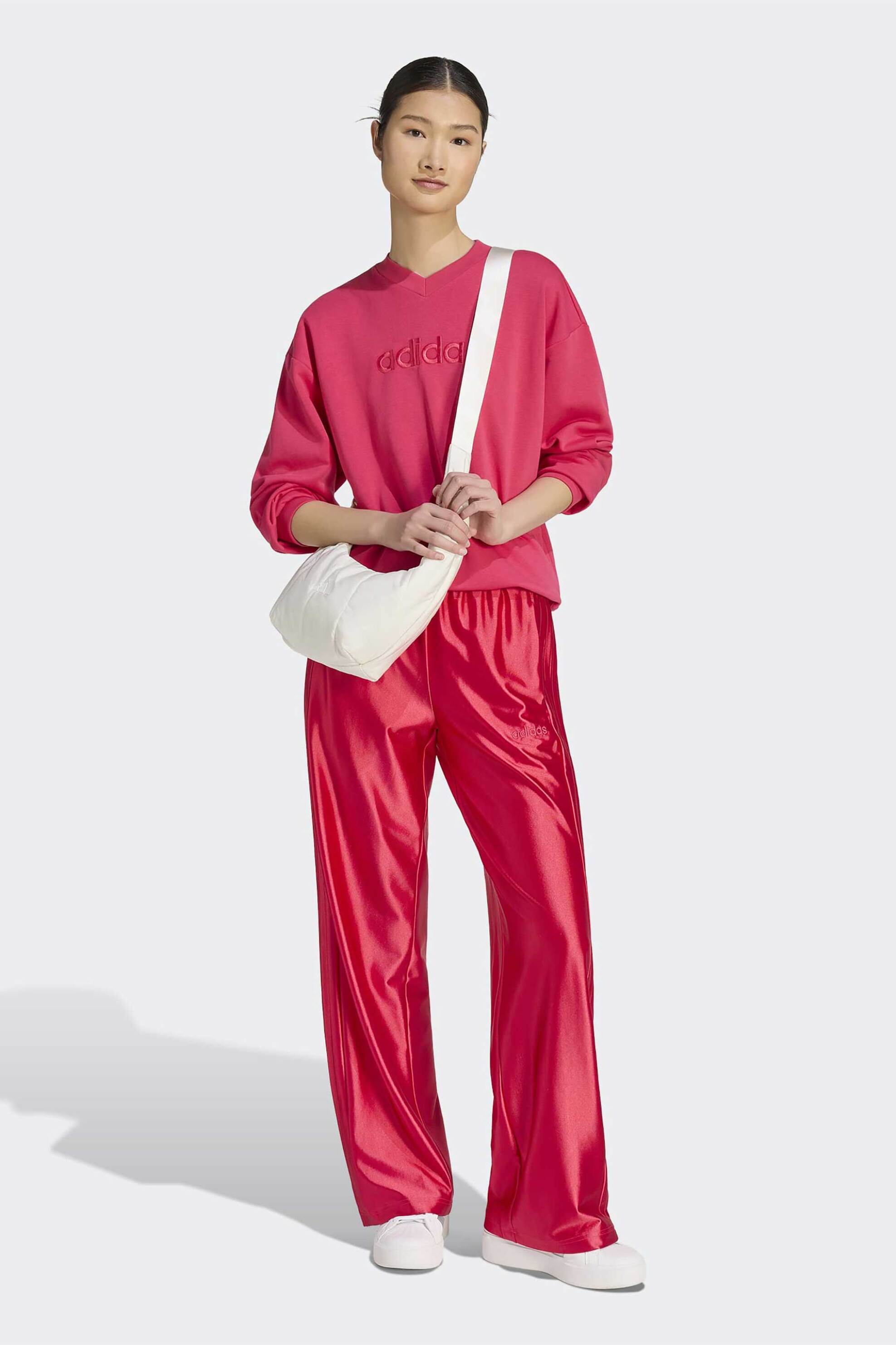 Adidas γυναικεία μπλούζα φούτερ με V Oversized Fit 