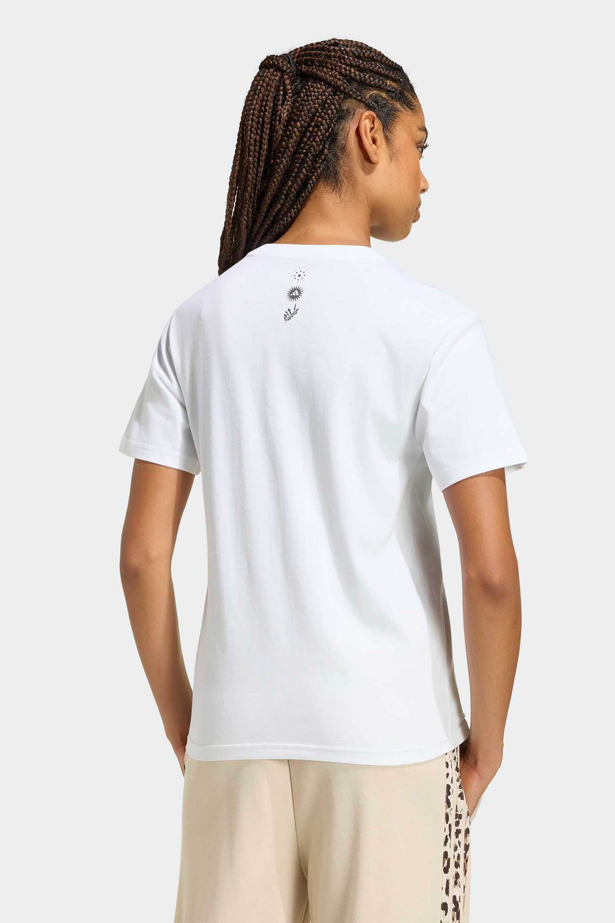 Adidas Γυναικείο T-Shirt Regular Fit Animal Graphic 2 - Kt9719 Λευκό