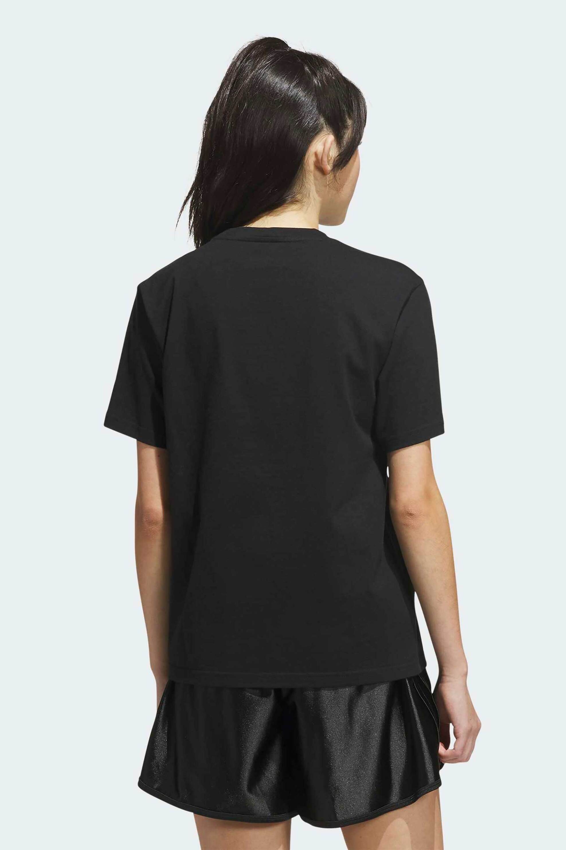 Adidas Γυναικείο T-Shirt Regular Fit Satin Logo - Kt0167 Μαύρο