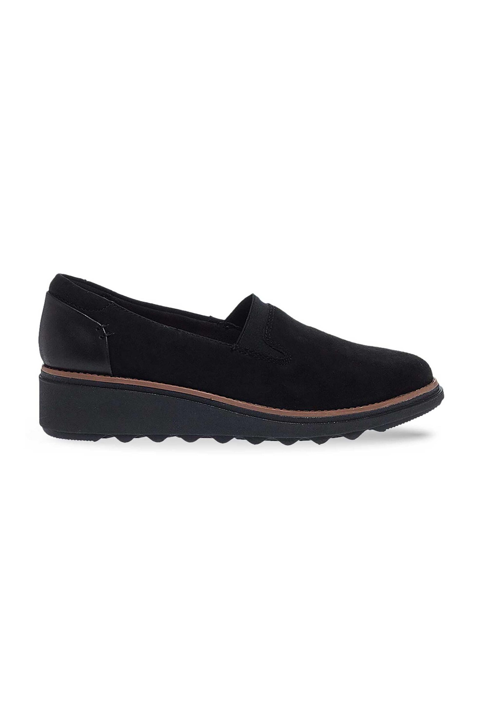 Clarks γυναικεία loafers μονόχρωμα suede "Sharon Dolly" - 26155819 Μαύρο φωτογραφία