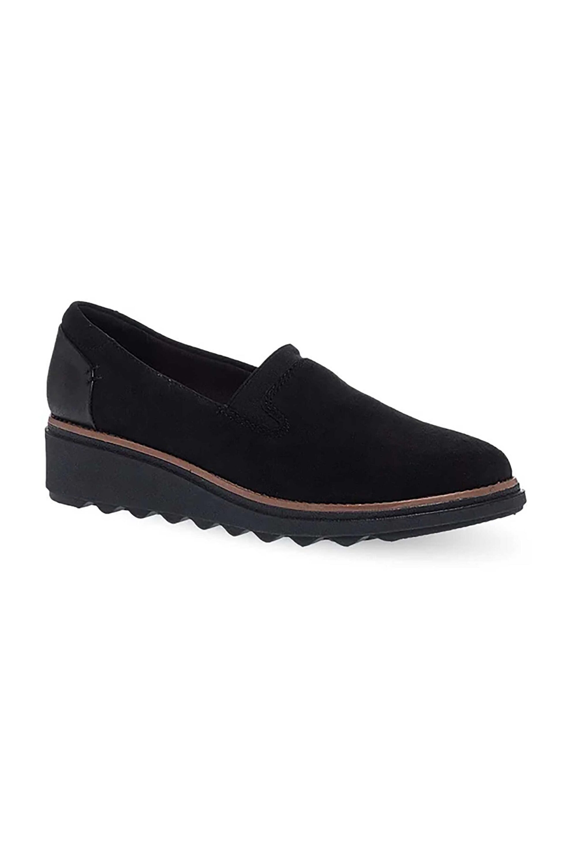 Clarks γυναικεία loafers μονόχρωμα suede "Sharon Dolly" - 26155819 Μαύρο φωτογραφία