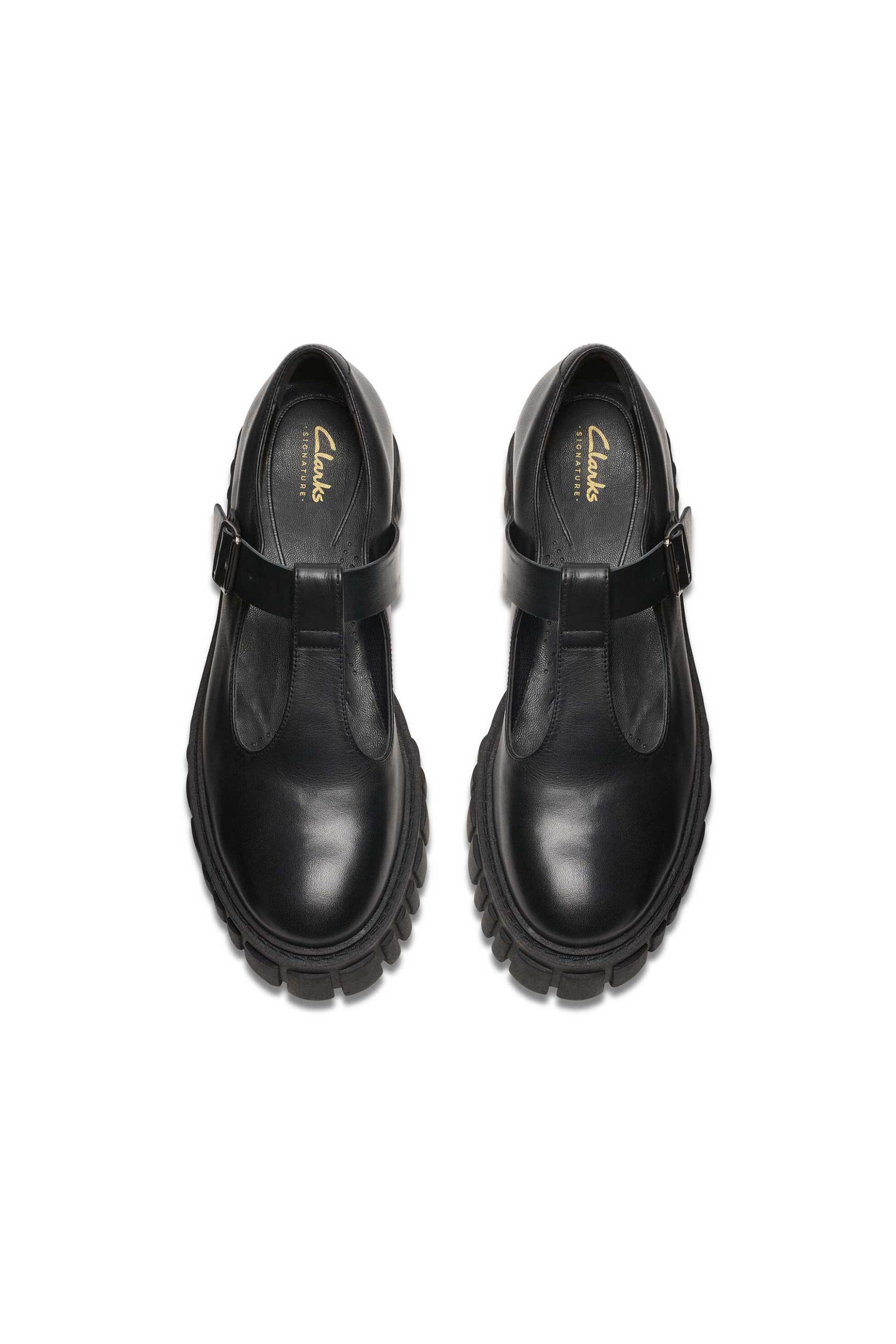 Clarks γυναικεία δερμάτινα μοκασίνια - 26178683 Μαύρο φωτογραφία