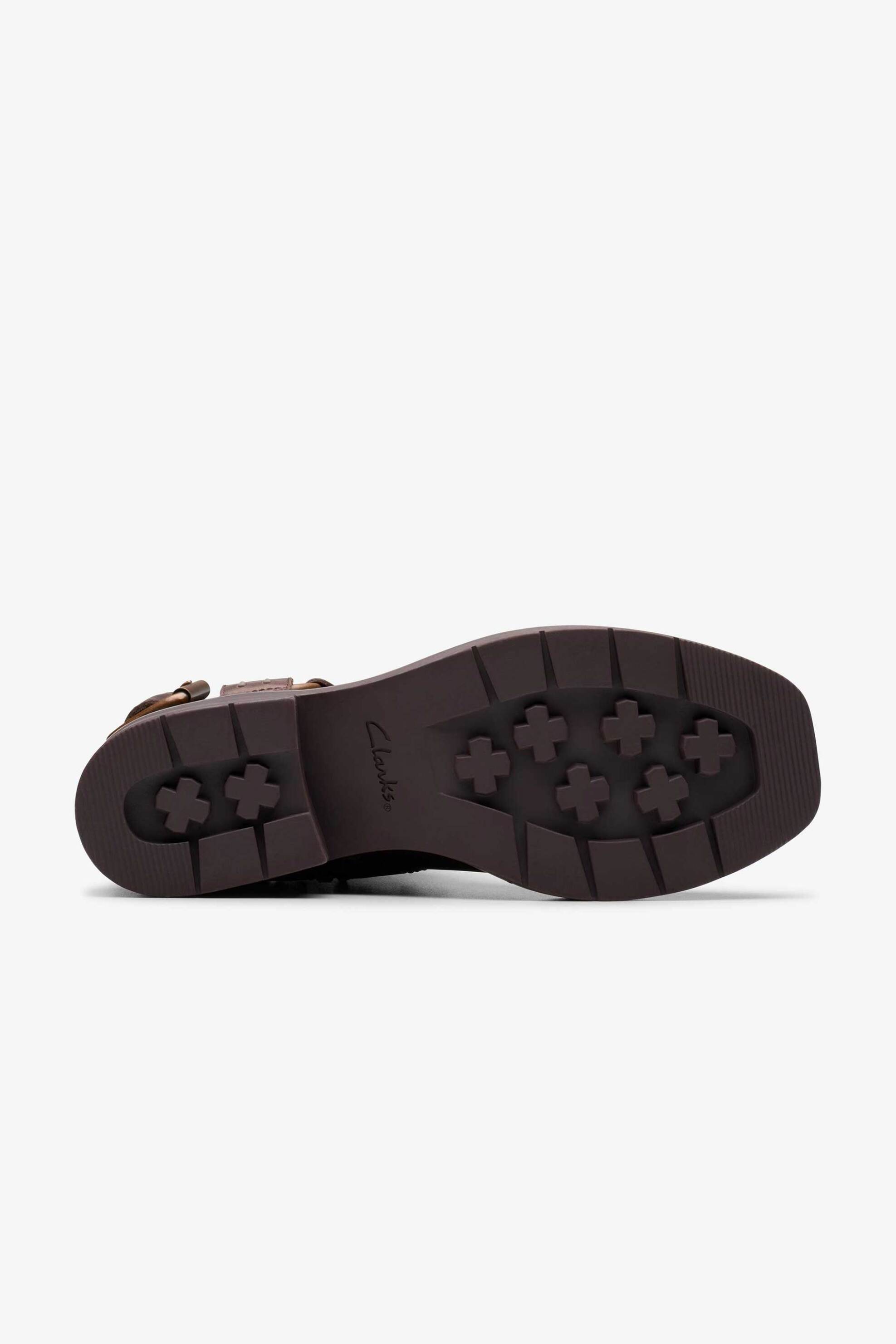CLARKS Clarks γυναικείες δερμάτινες μπότες με μεταλλικές αγκράφες "Rebelle Up" - 26178898 Καφέ - 4