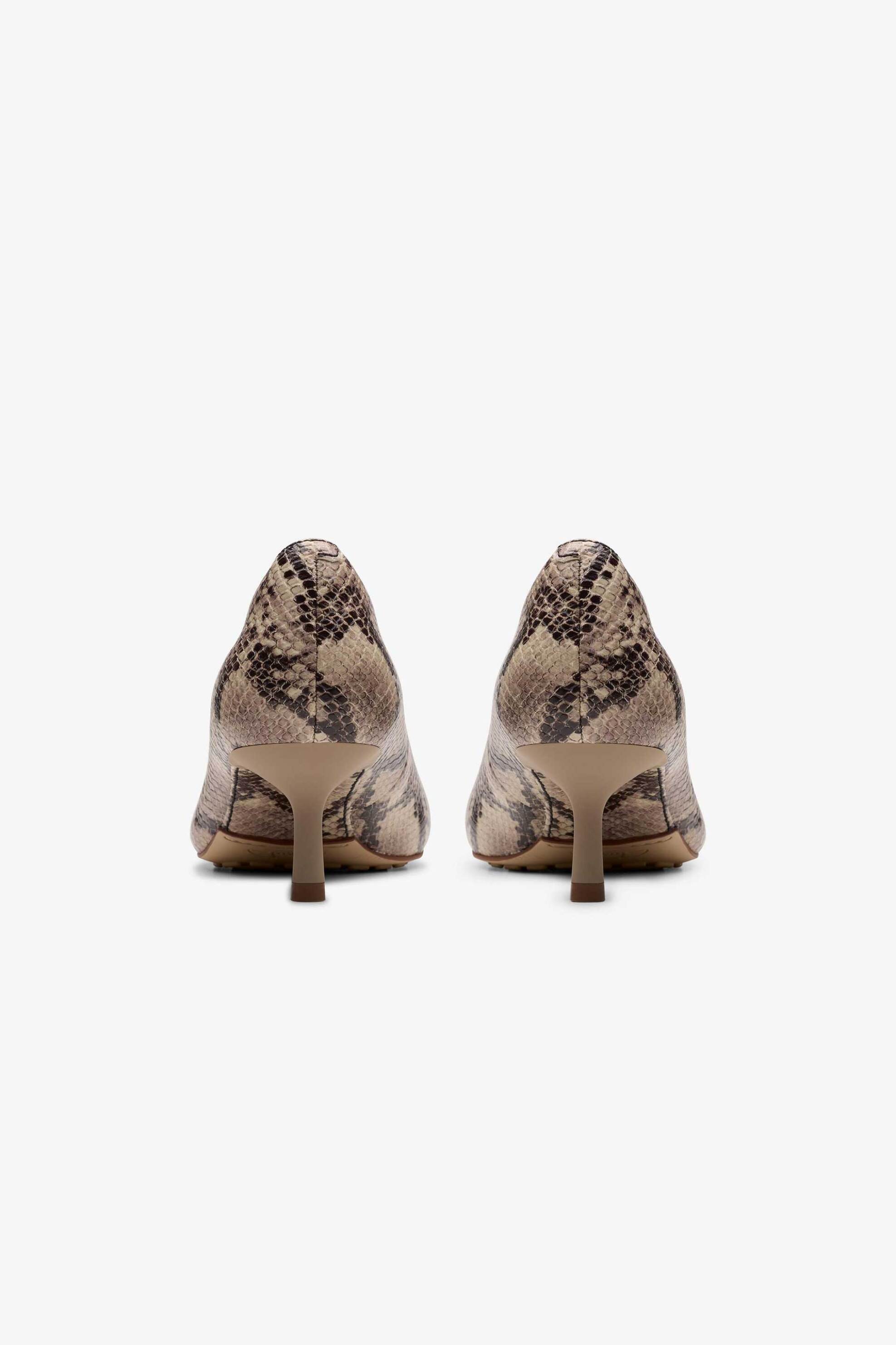 Clarks Γυναικείες Δερμάτινες Γόβες Adela Court Snake&Apos - 26179298 Γκρι