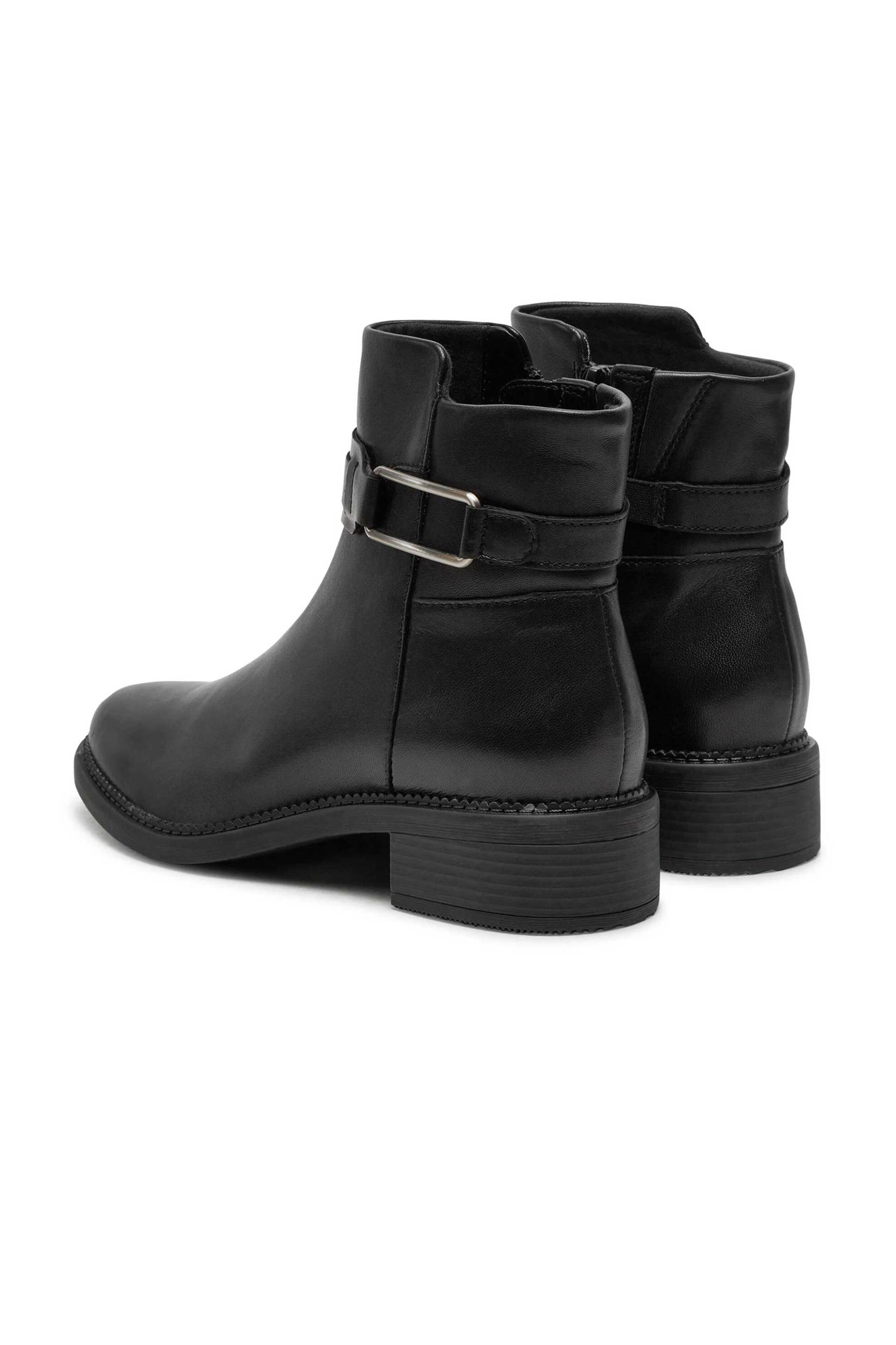 CLARKS Clarks γυναικεία μονόχρωμα δερμάτινα μποτάκια με μεταλλική λεπτομέρεια "Maye Bella" - 26179641 Μαύρο - 3