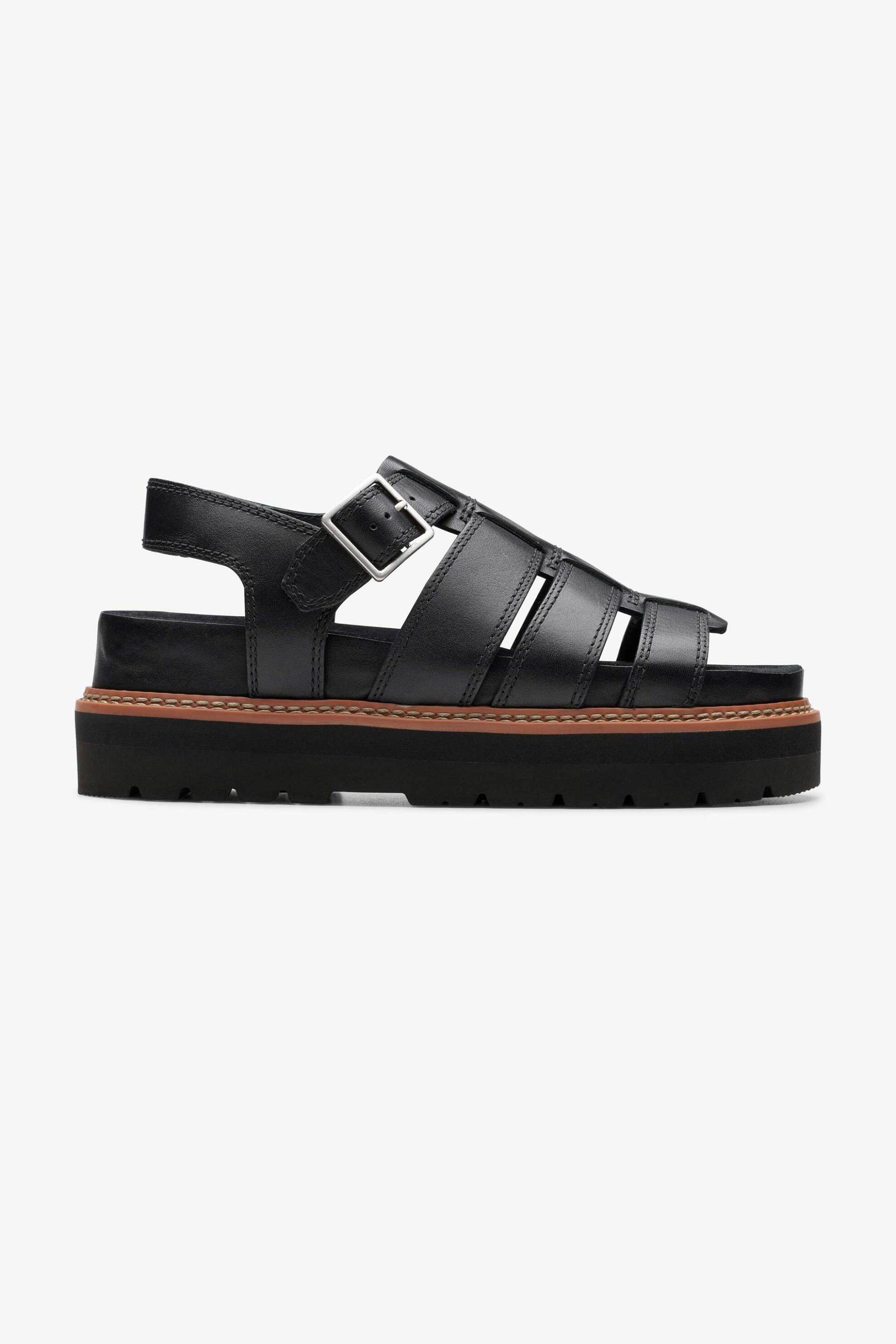 Clarks γυναικεία πέδιλα "Orianna Twist" - 26176317 Μαύρο