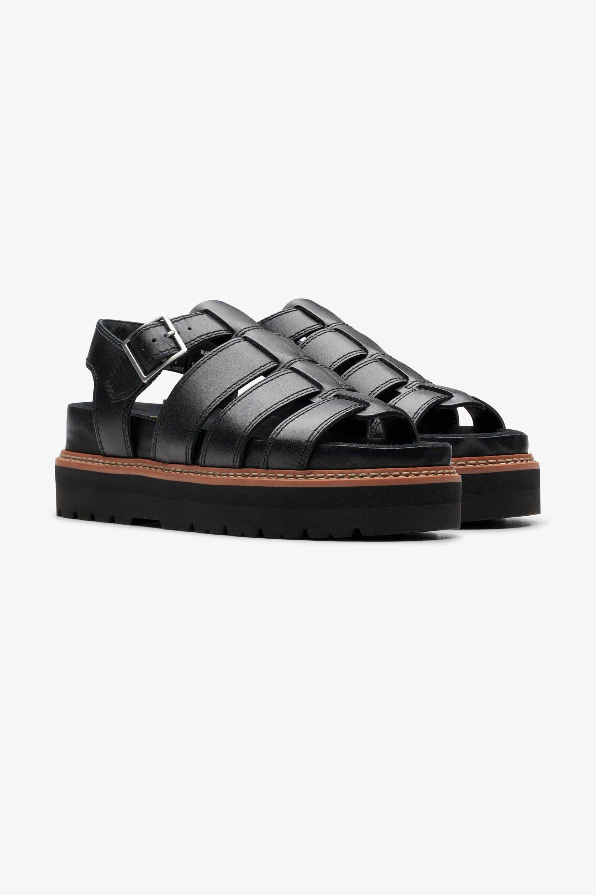 CLARKS Clarks γυναικεία πέδιλα "Orianna Twist" - 26176317 Μαύρο - 3