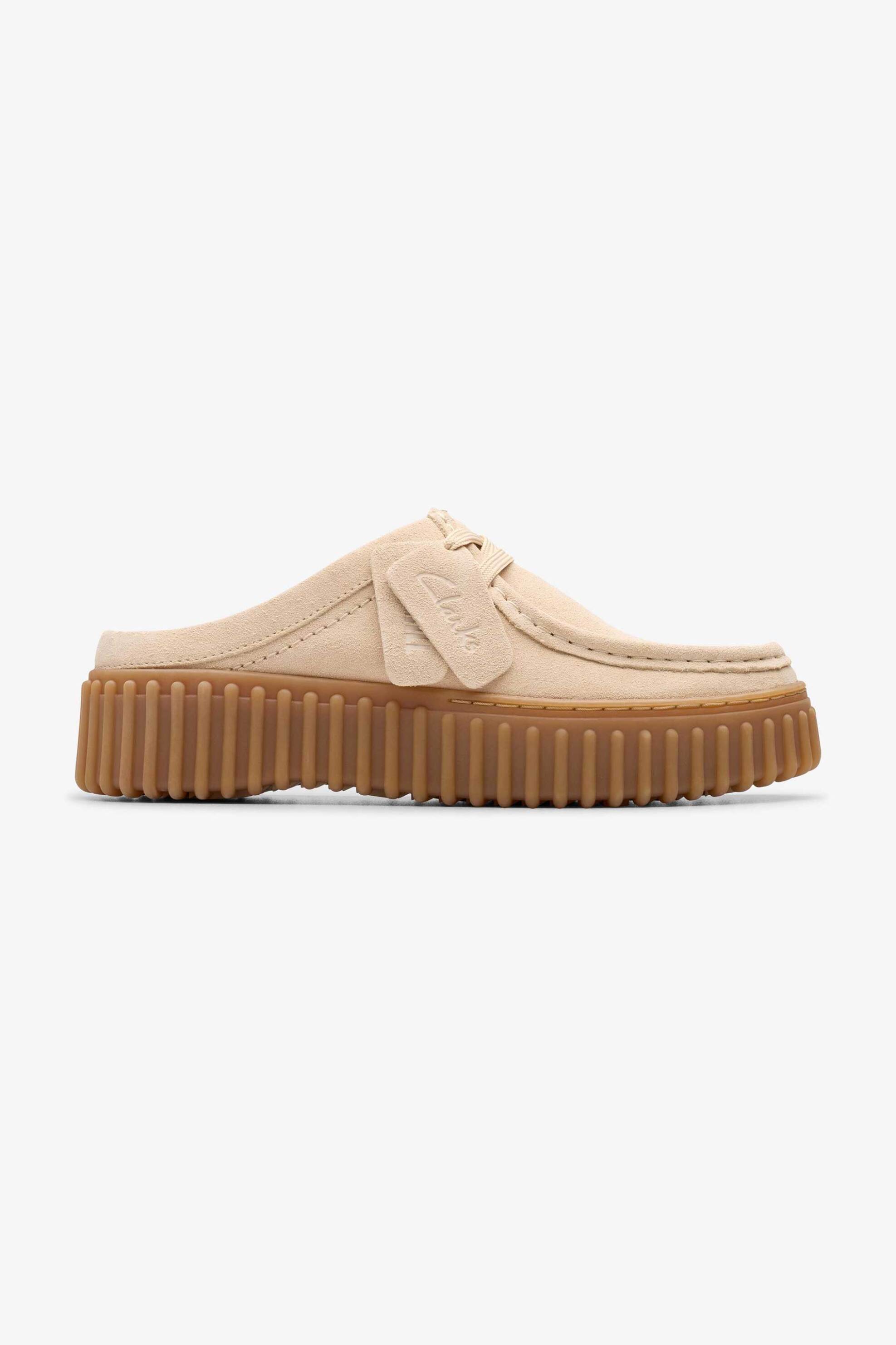  Clarks γυναικεία suede μοκασίνια ''Torhill Mule'' - 26181197 Μπεζ 2025
