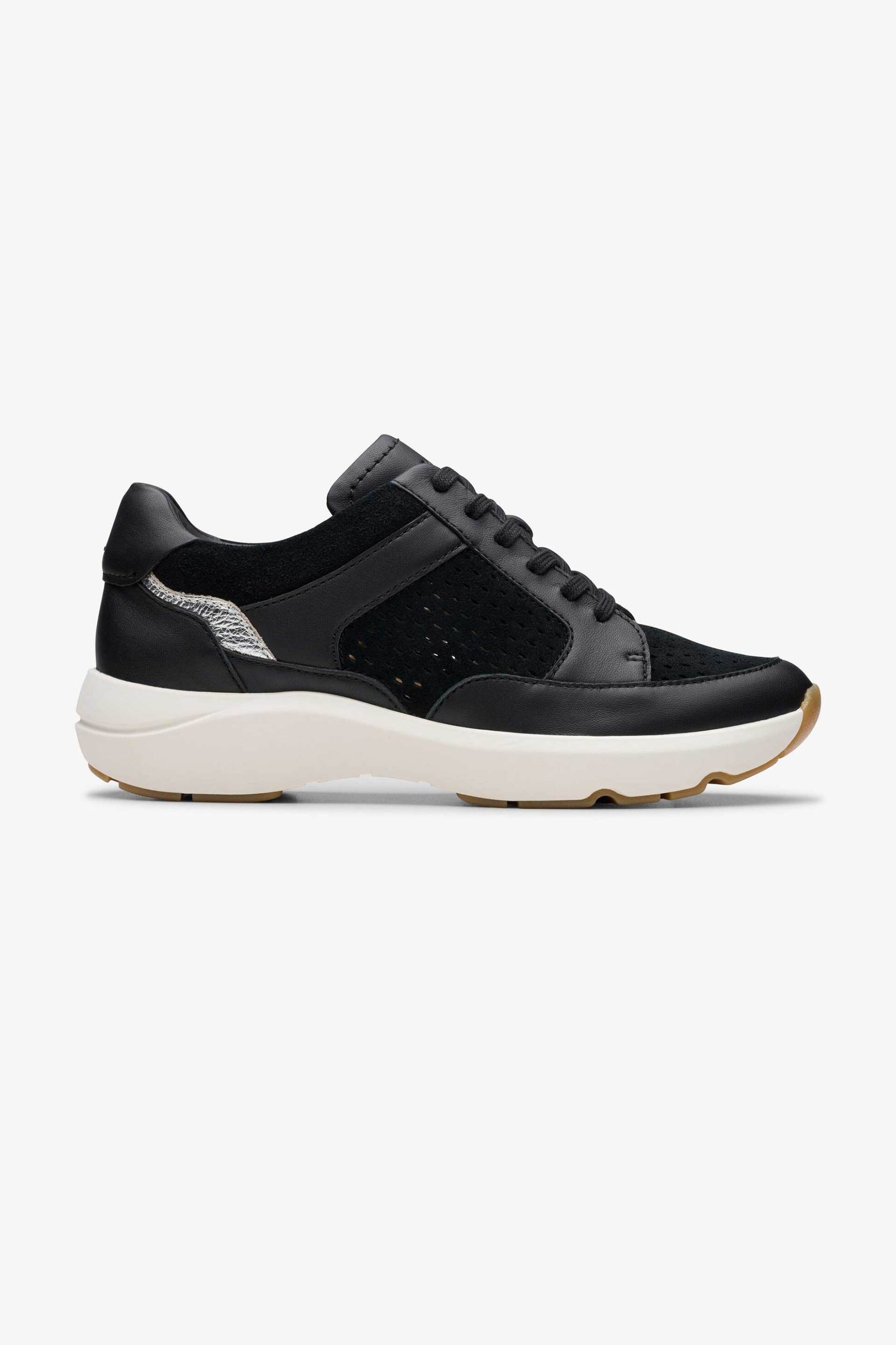 Clarks γυναικεία δερμάτινα sneakers ''Tivoli Walk'' - 26181359 Μαύρο