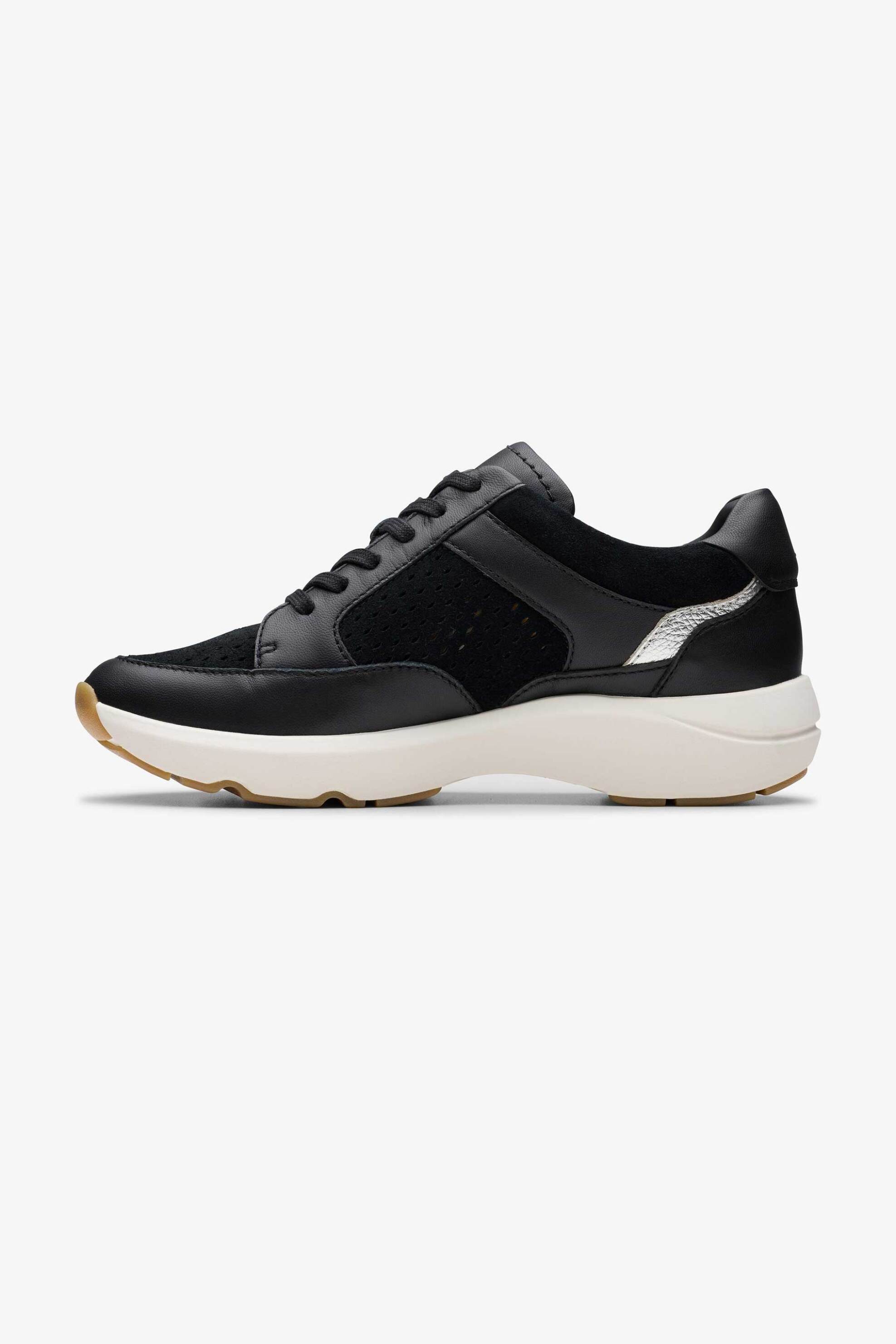 Clarks γυναικεία δερμάτινα sneakers ''Tivoli Walk'' - 26181359 Μαύρο