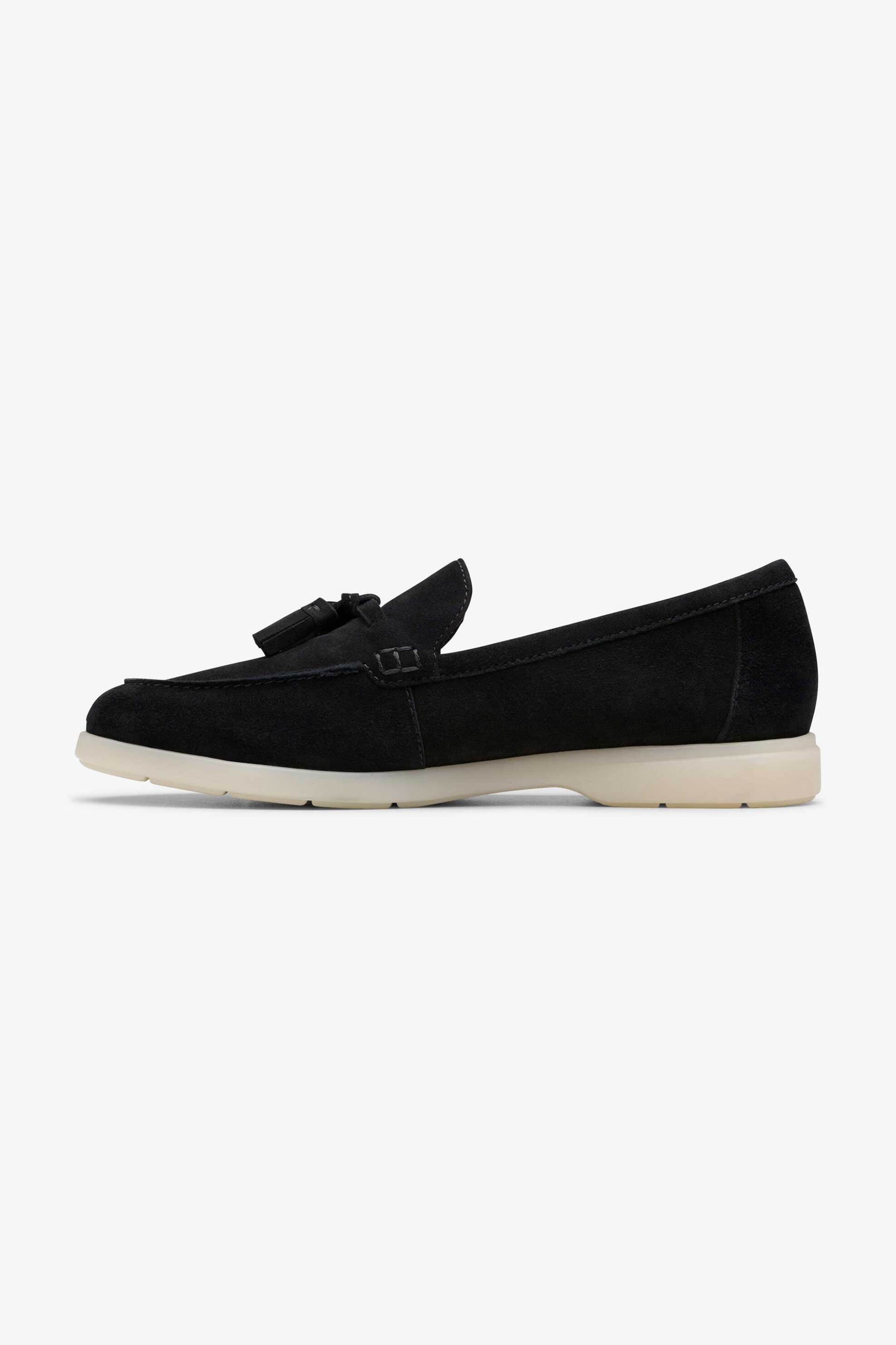 Clarks γυναικεία suede μοκασίνια ''Narini Edge'' - 26181450 Μαύρο
