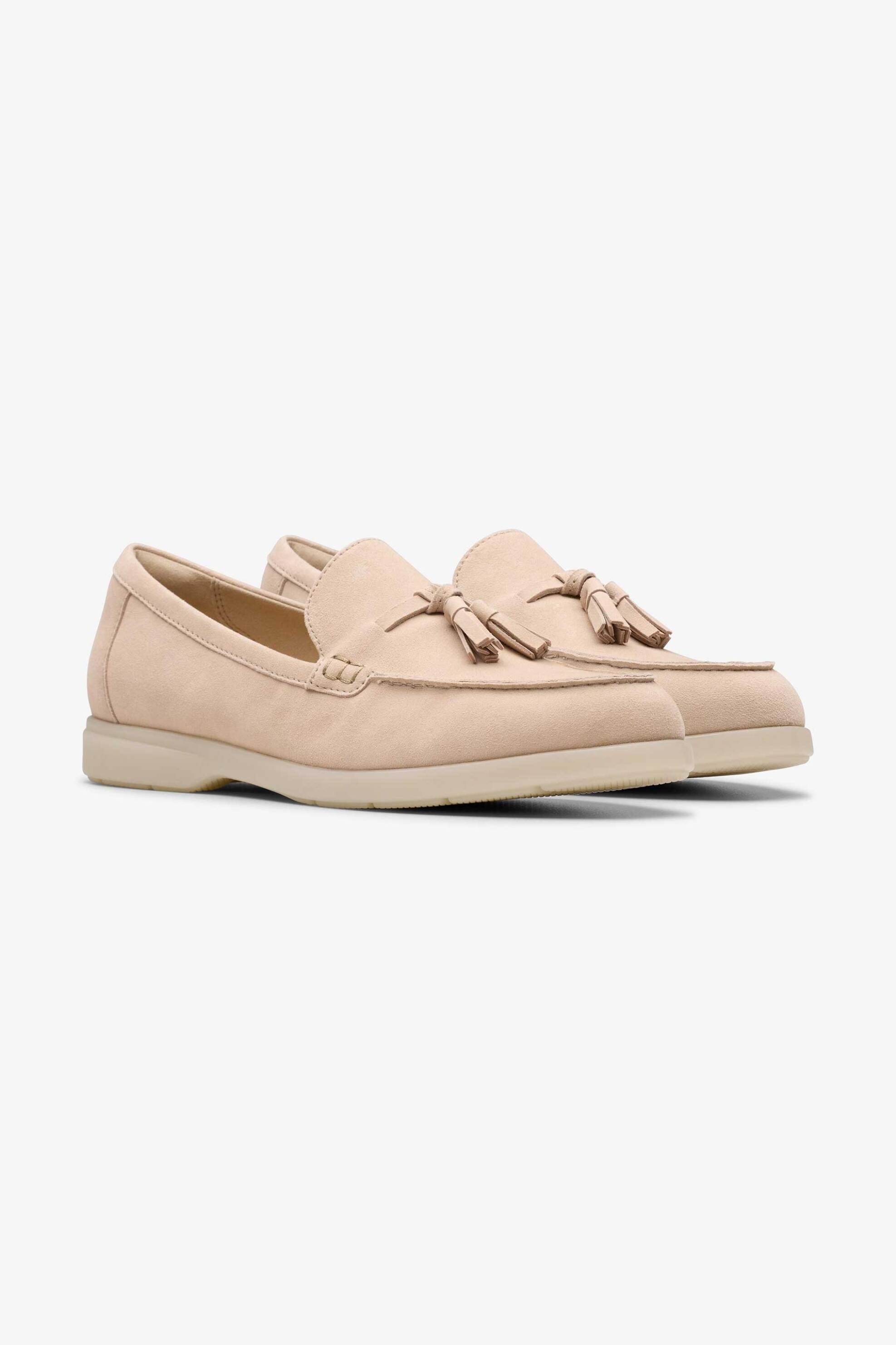 CLARKS Clarks γυναικεία suede μοκασίνια ''Narini Edge'' - 26181453 Μπεζ - 3