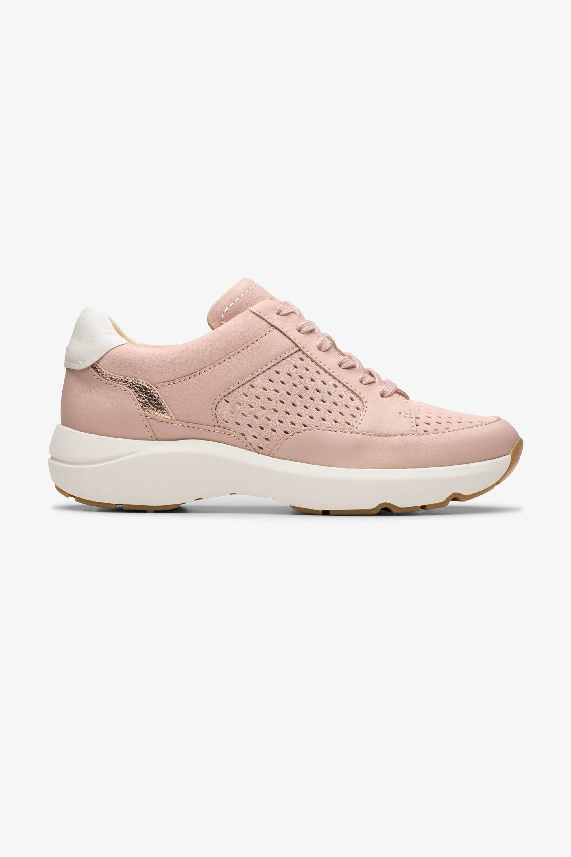 CLARKS Clarks γυναικεία δερμάτινα sneakers ''Tivoli Walk'' - 26181465 Ροζ