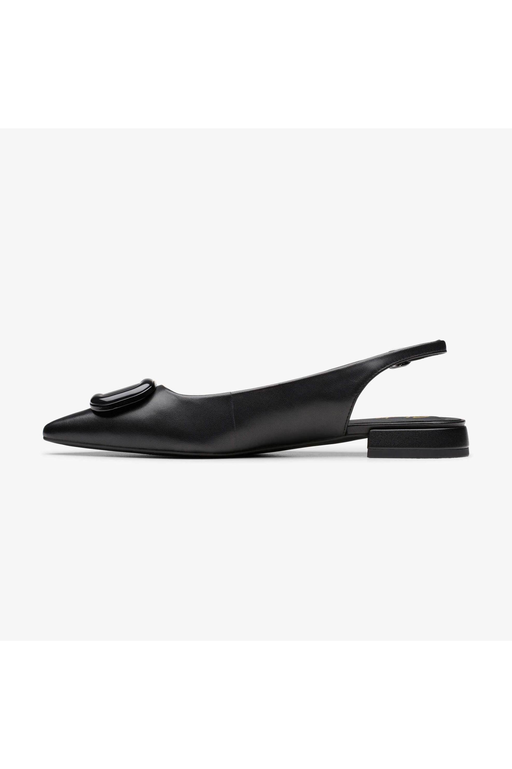 Clarks γυναικείες δερμάτινες μπαλαρίνες slingback ''Sensa 15 Trim'' - 26183131 Μαύρο φωτογραφία