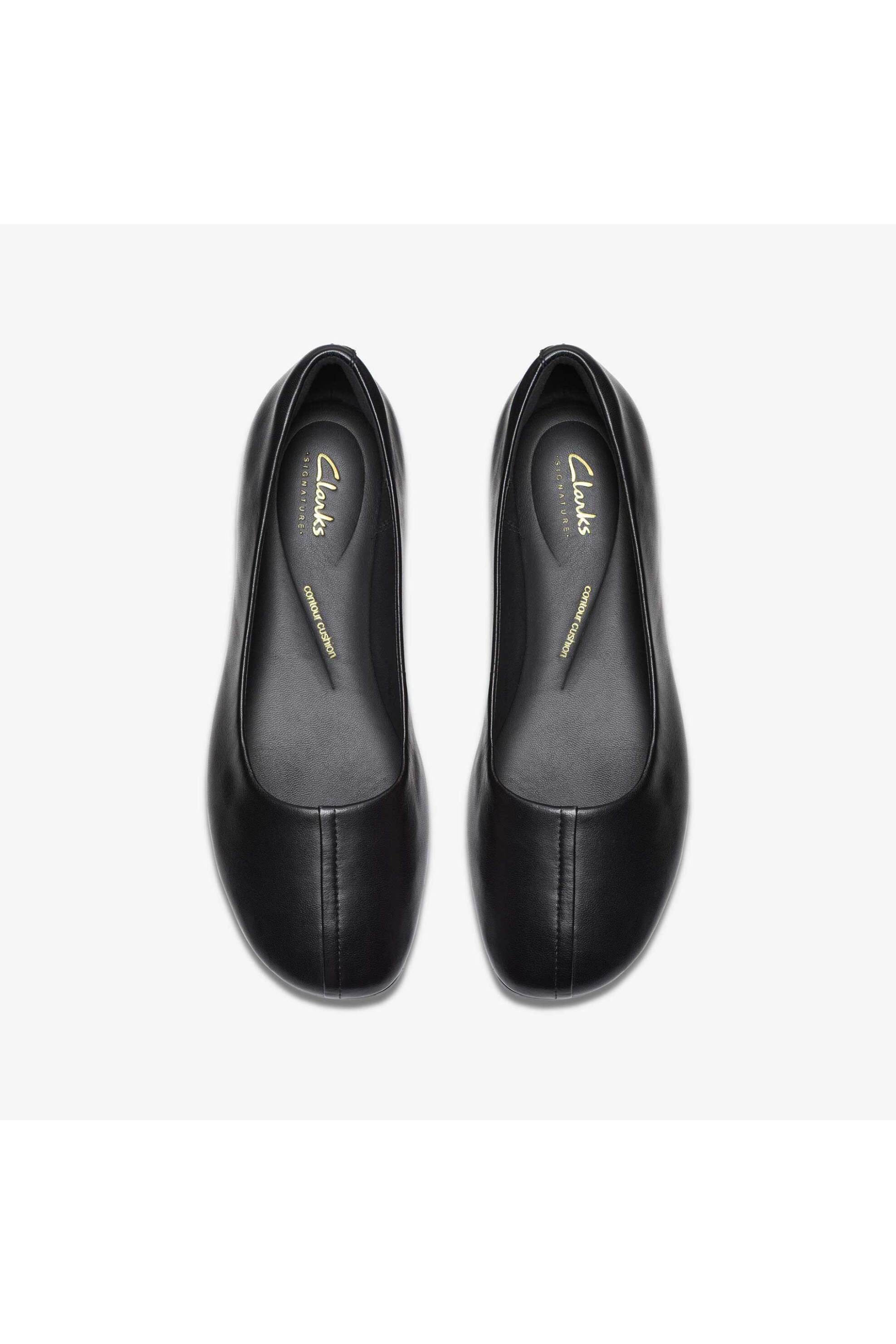 Clarks Γυναικείες Δερμάτινες Μπαλαρίνες Livia Lily&Apos - 26183054 Μαύρο