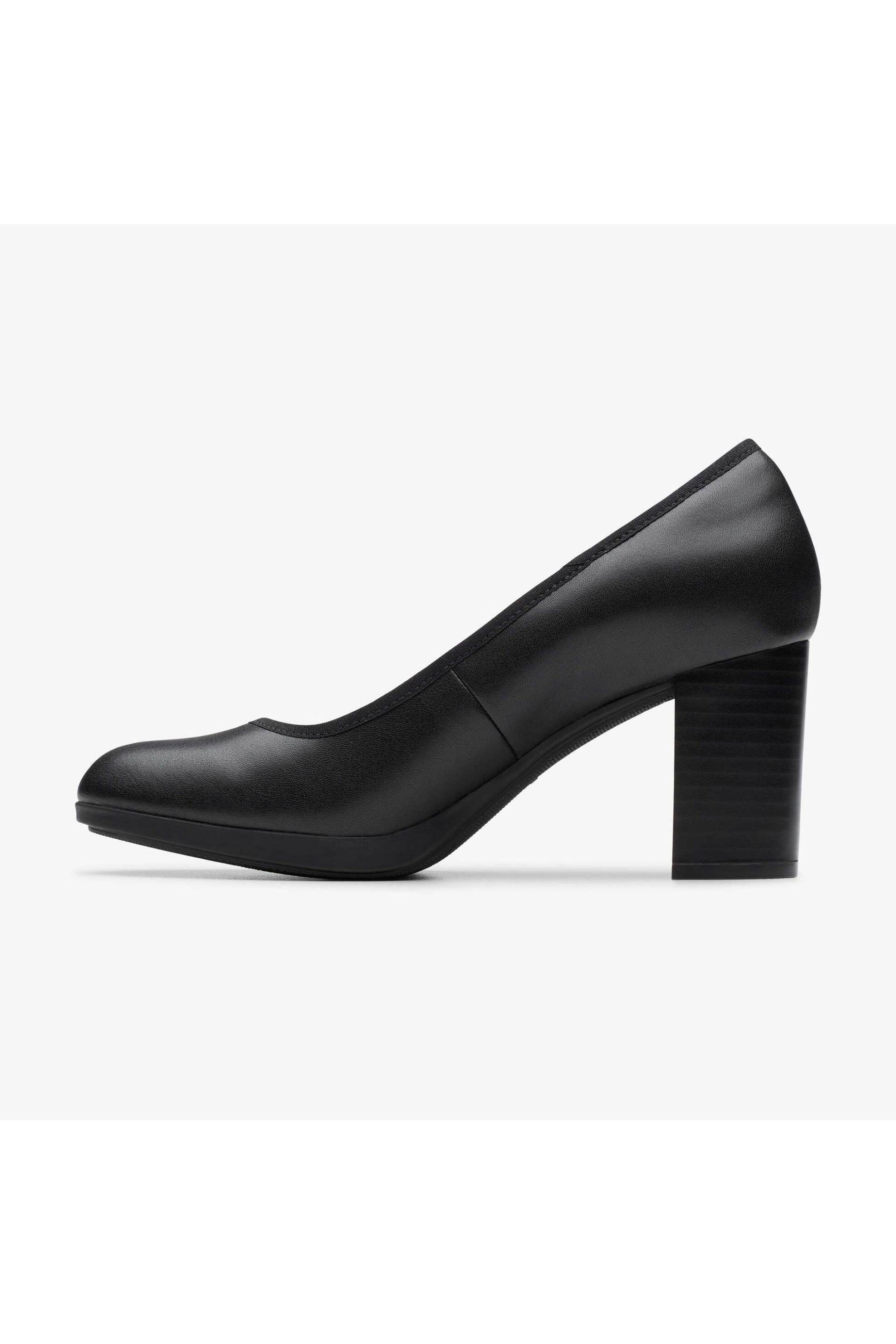Clarks γυναικείες γόβες μονόχρωμες με χοντρό τακούνι "Bayla Carly" - 26184303 Μαύρο φωτογραφία