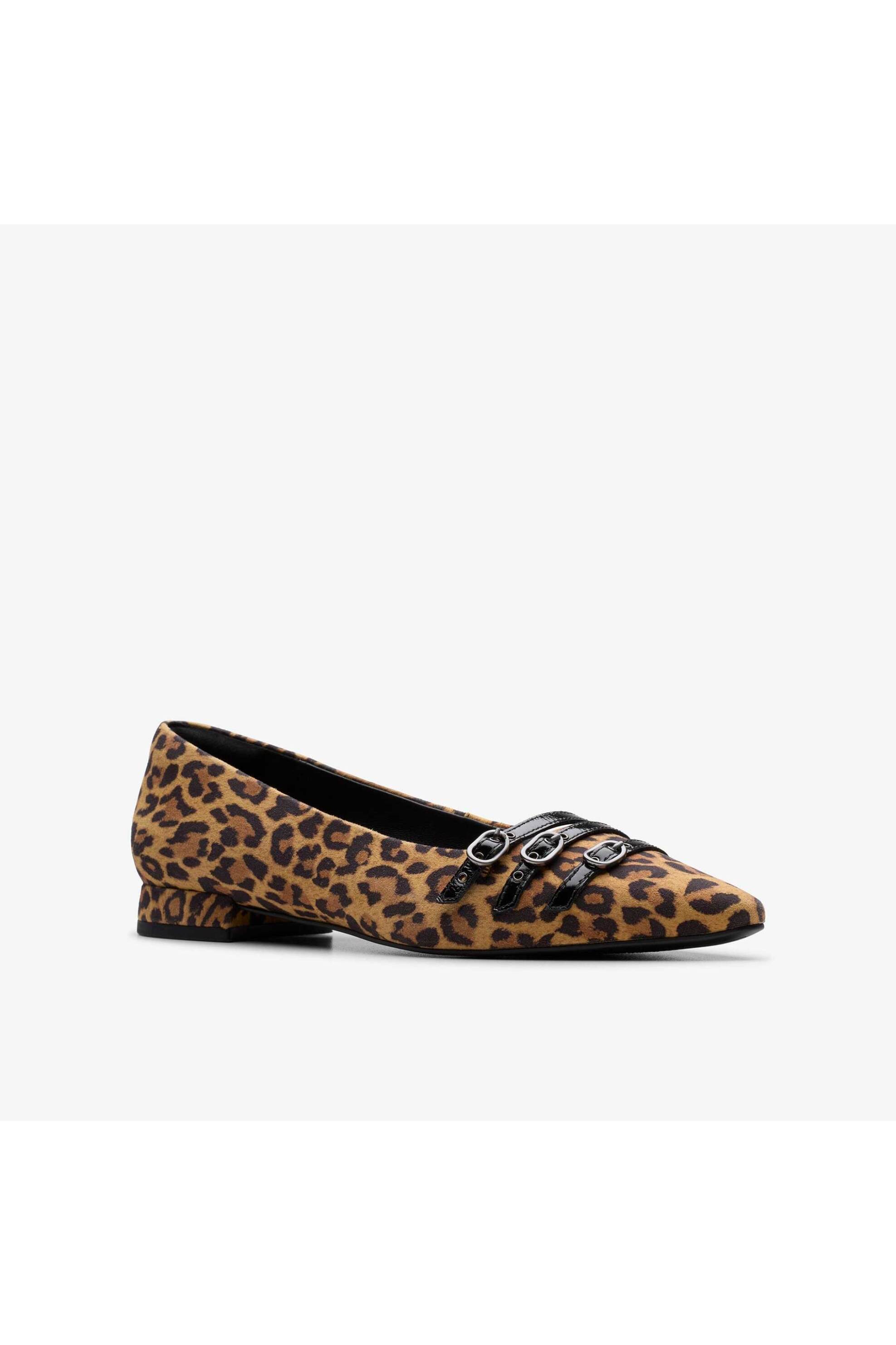 Clarks γυναικεία loafers suede με animal print "'Sensa15 Strap'' - 26183127 Καφέ φωτογραφία