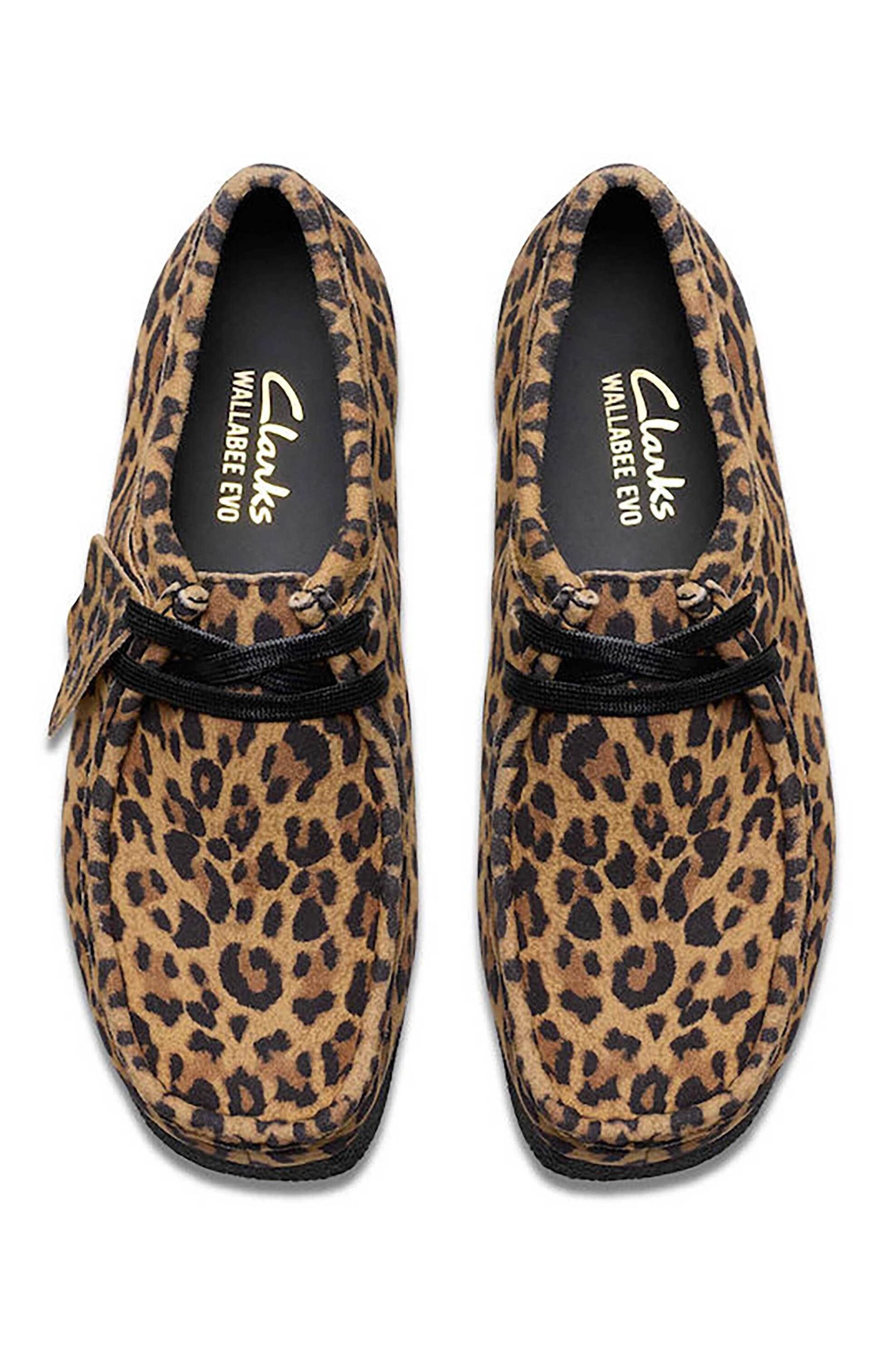 Clarks γυναικεία suede μοκασίνια με animal print "Wallabee Evo'' - 26184612 Καφέ φωτογραφία