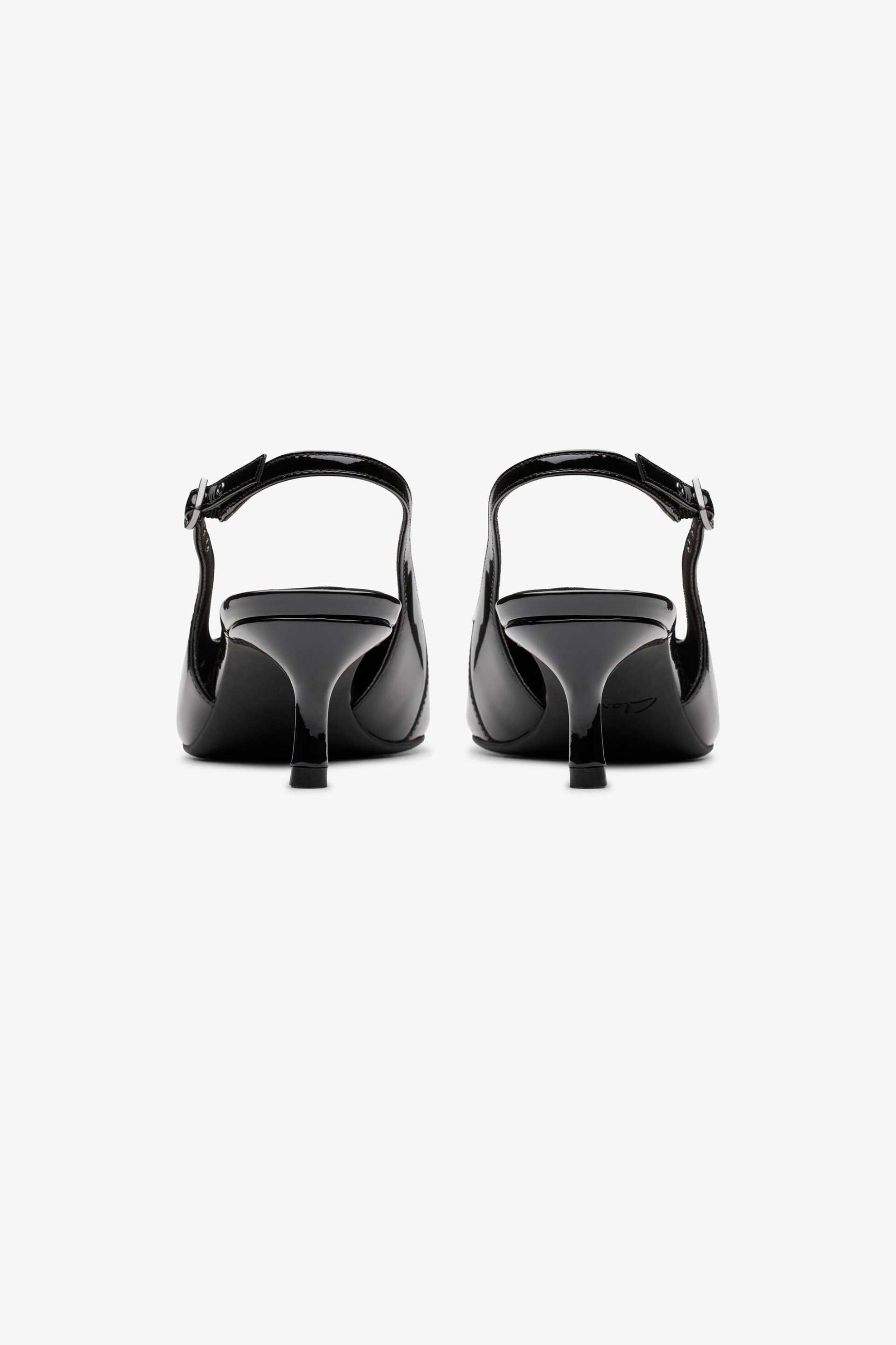 Clarks γυναικείες δερμάτινες γόβες sling λουστρίνι "Zarey" - 26183157 Μαύρο φωτογραφία