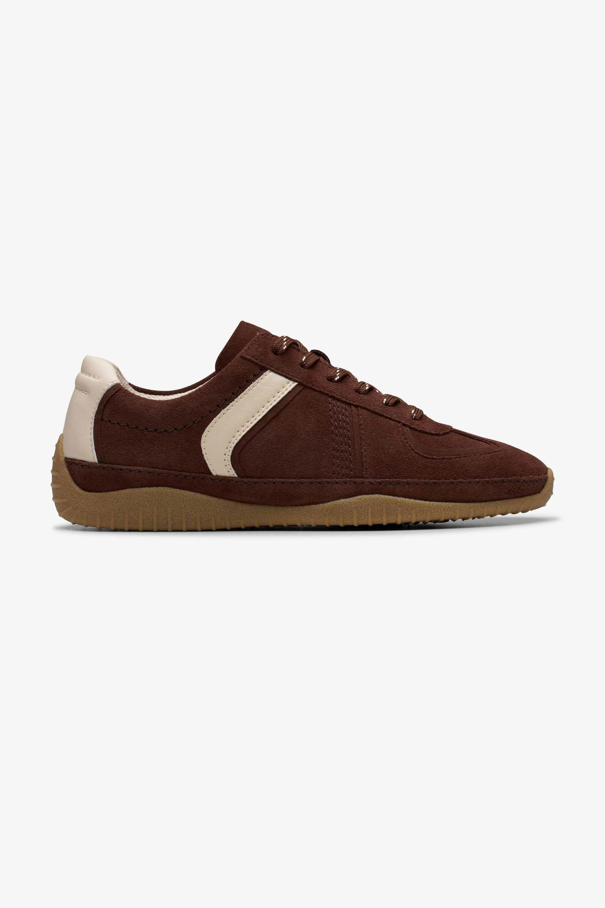 Clarks γυναικεία suede sneakers "Meridor Lo" - 26184745 Καφέ