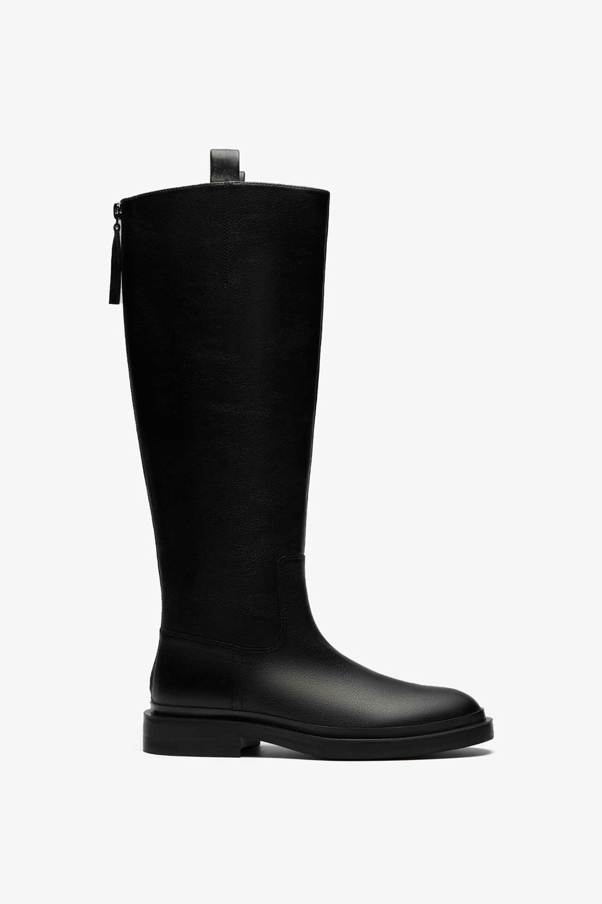 Clarks γυναικείες δερμάτινες μπότες "Previa Hi" - 26184607 Μαύρο