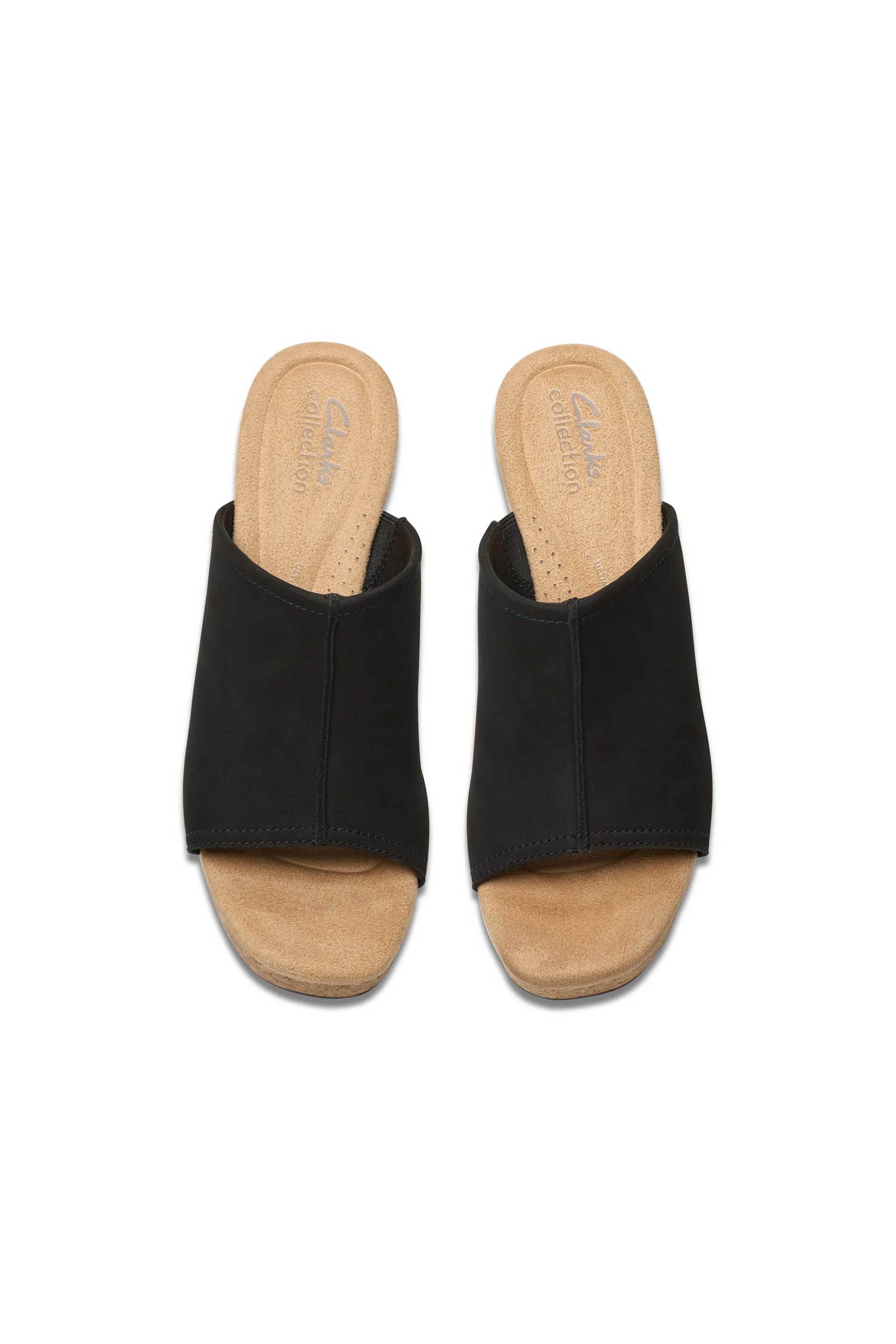 Clarks Γυναικεία Mules με Χοντρό Τακούνι Nerisa Vine - 26181933 Μαύρο