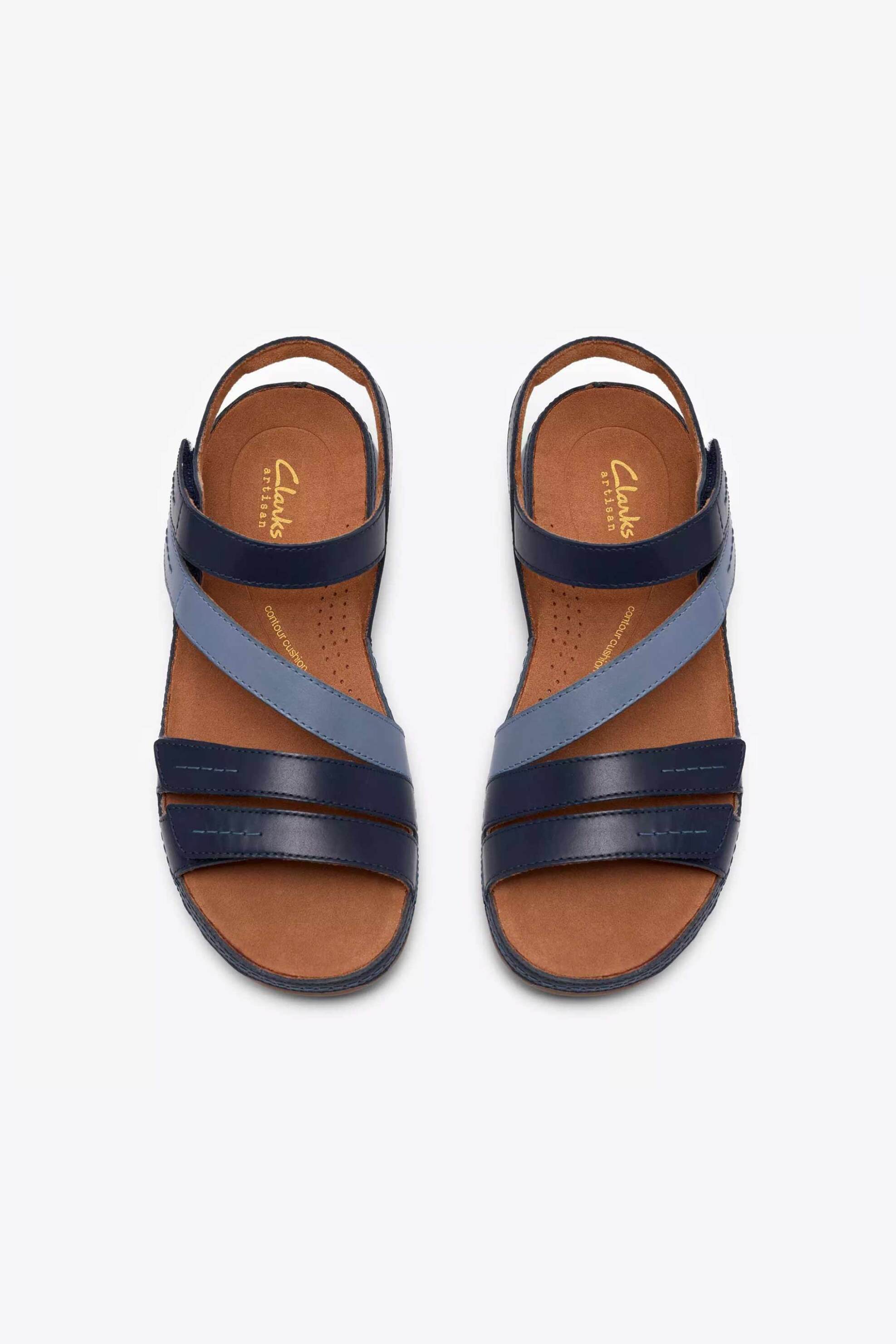 Clarks Γυναικεία Σανδάλια Cecily Mix - 26185831 Σκούρο Μπλε