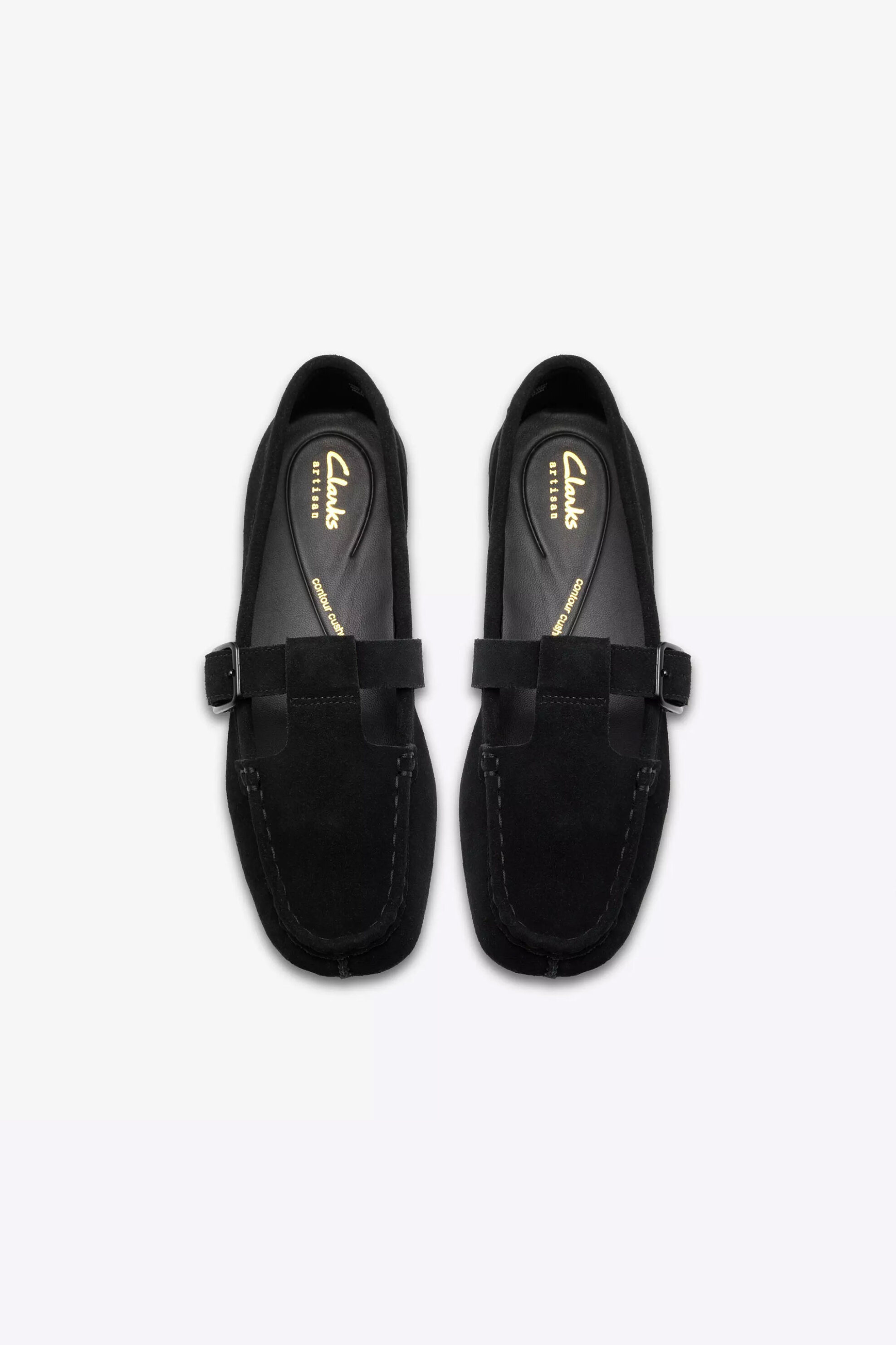 Clarks Γυναικεία Loafers Freckle T Bar - 26185903 Μαύρο
