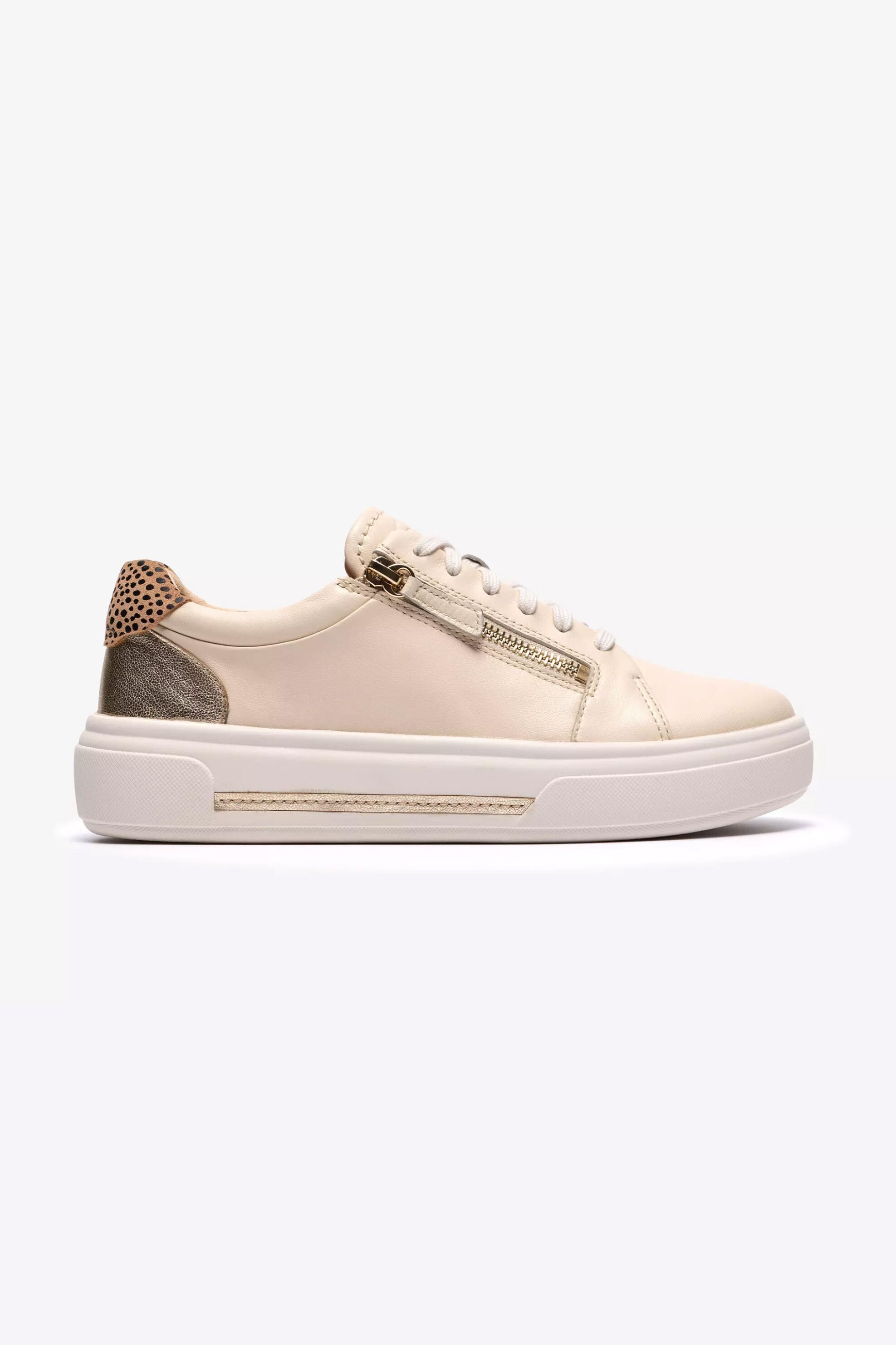 Clarks γυναικεία sneakers "Hollyrose Zip" - 26185914 Μπεζ