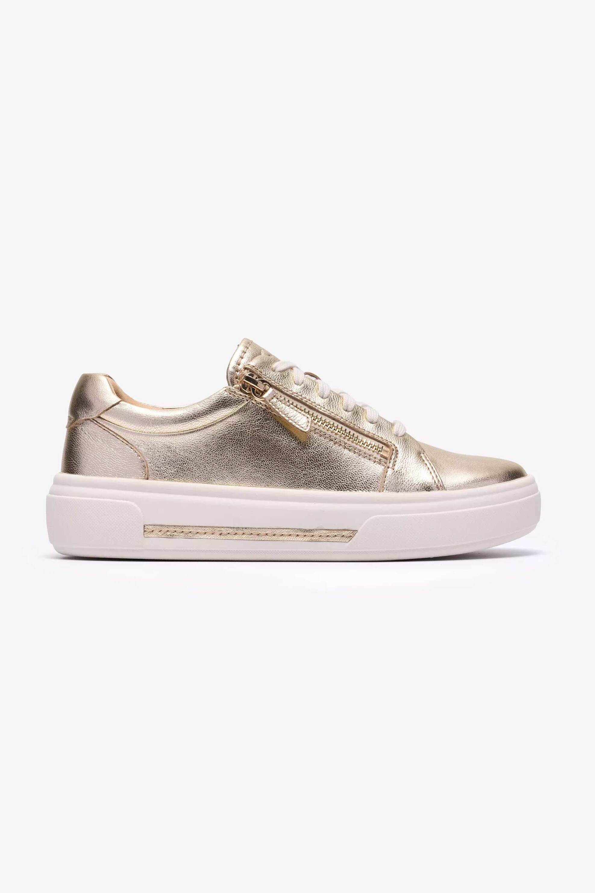 Clarks γυναικεία sneakers "Hollyrose Zip" - 26185916 Χρυσό