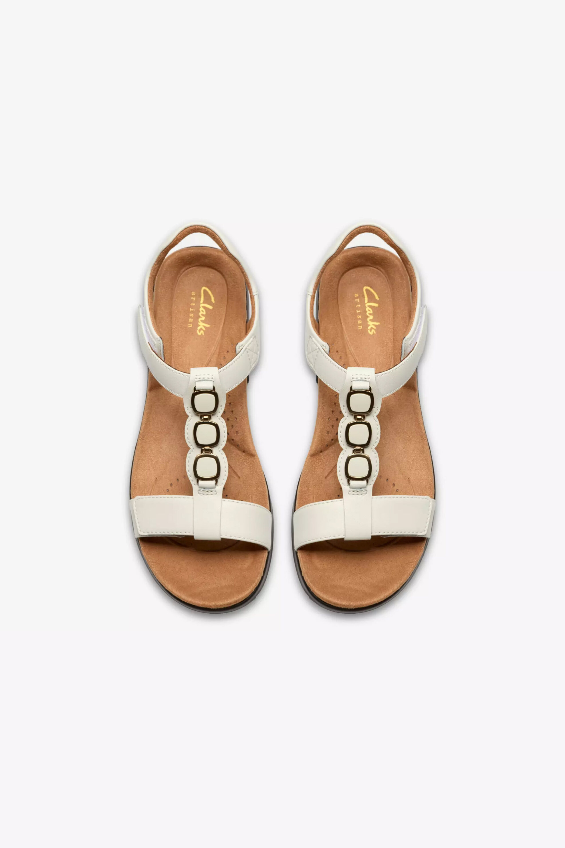 Clarks Γυναικεία Σανδάλια Kitly Gem - 26185961 Λευκό