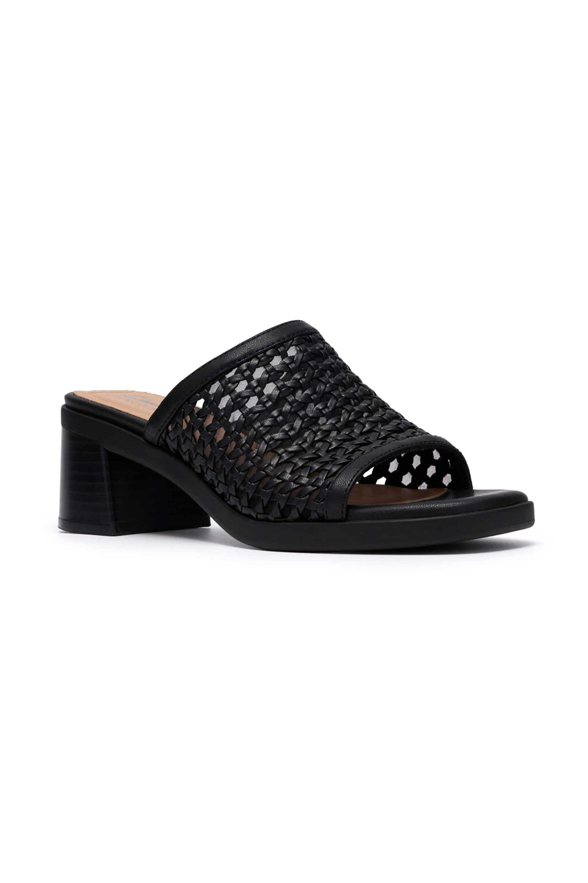 Clarks γυναικεία mules με χοντρό τακούνι "Jaylan Slide" - 26186899 Μαύρο φωτογραφία