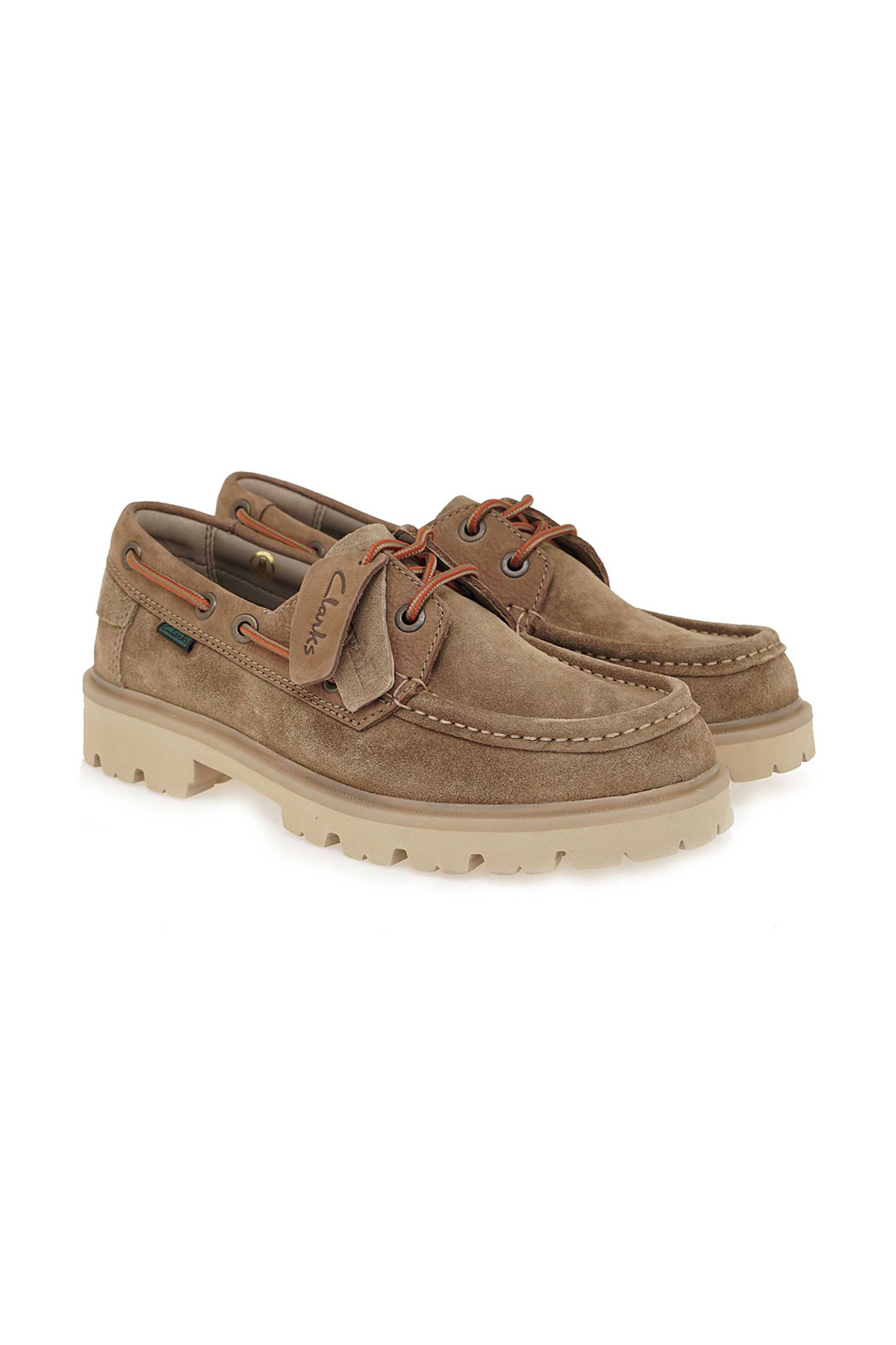 Clarks Γυναικεία Nubuck Loafers Cleyhill Boat - 26187288 Μπεζ