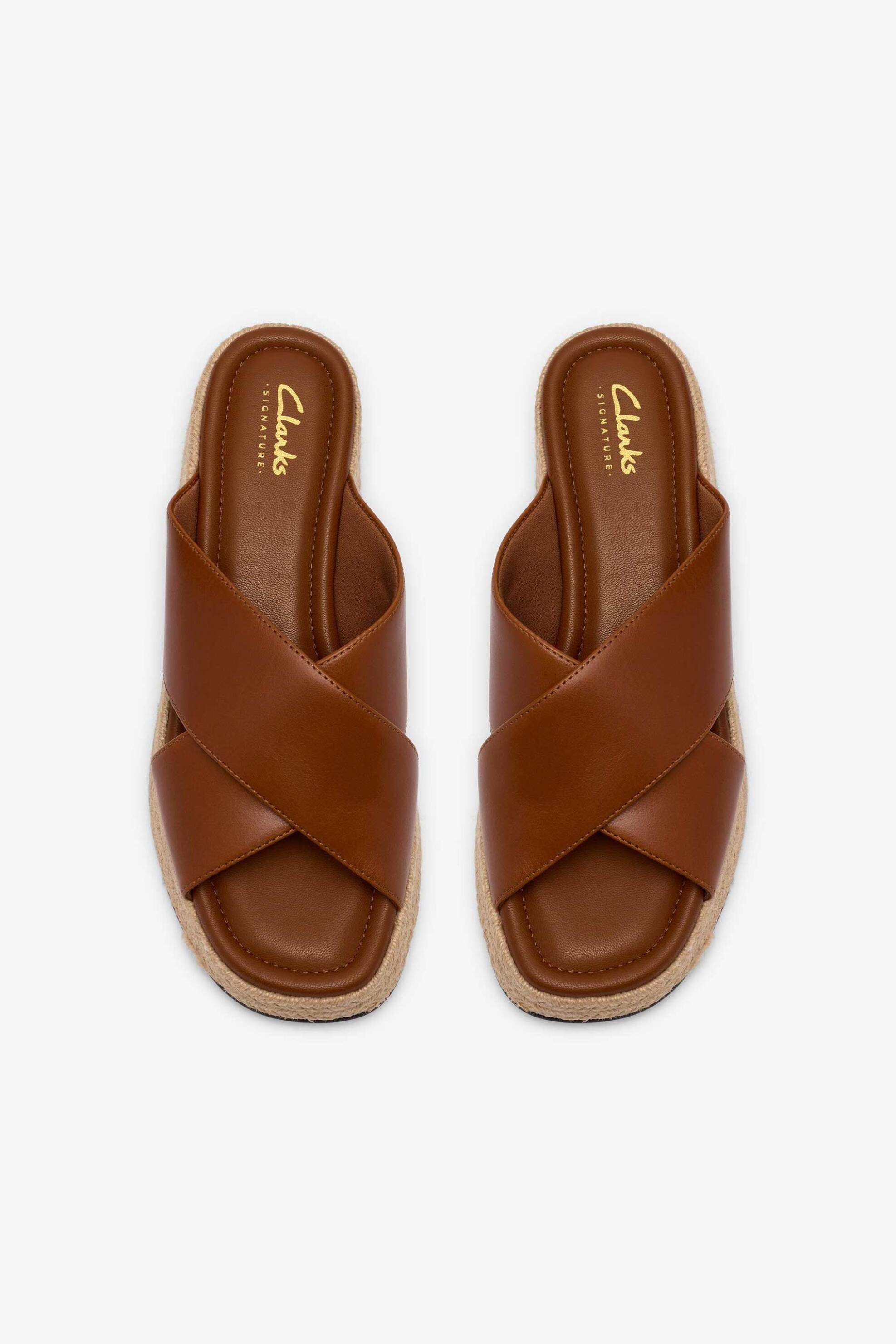 Clarks Γυναικεία Δερμάτινα Mules Tessiah Mule - 26187881 Ταμπά