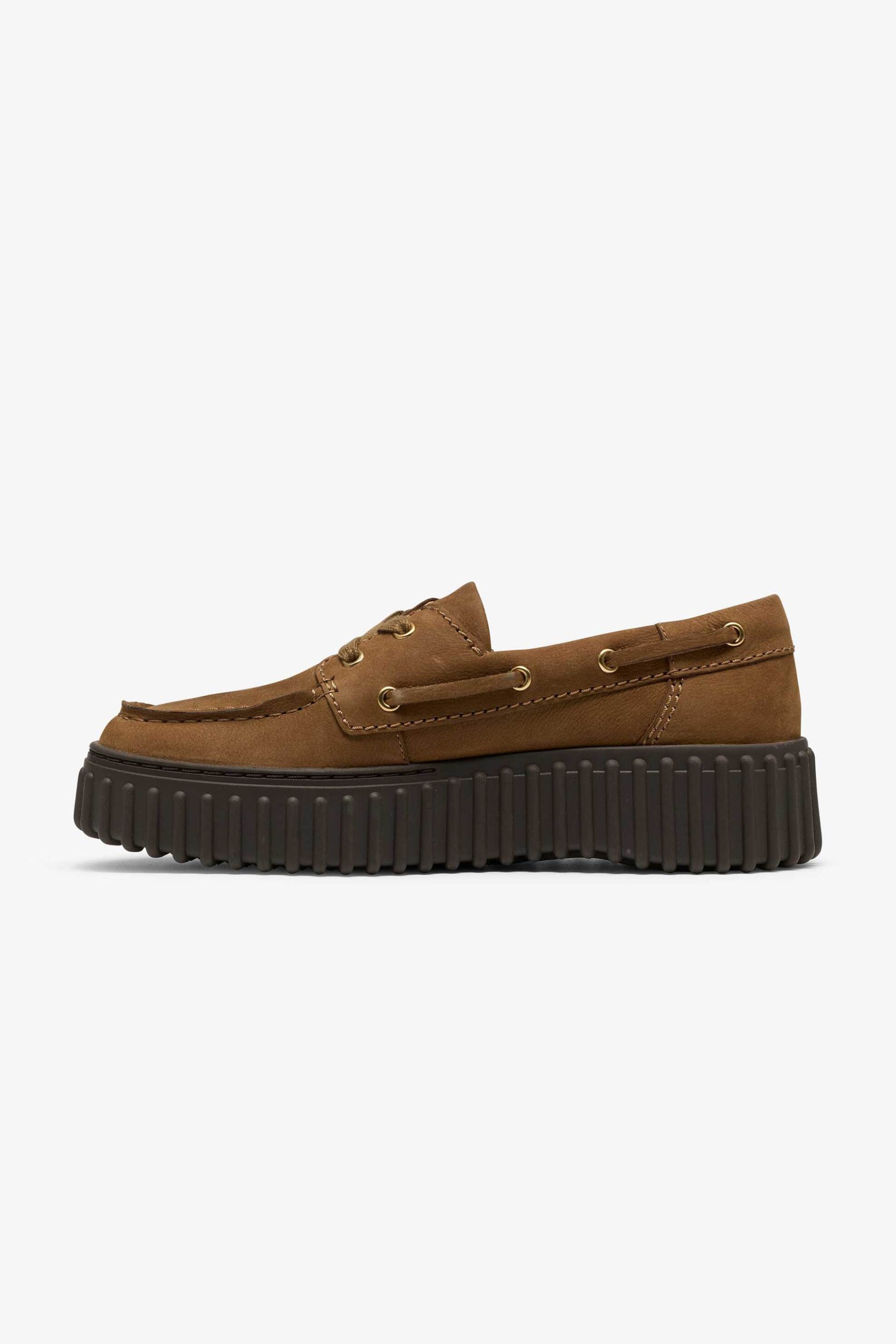 Clarks γυναικεία μοκασίνια με κορδόνια ''Torhill Boat'' - 26329432 Ταμπά