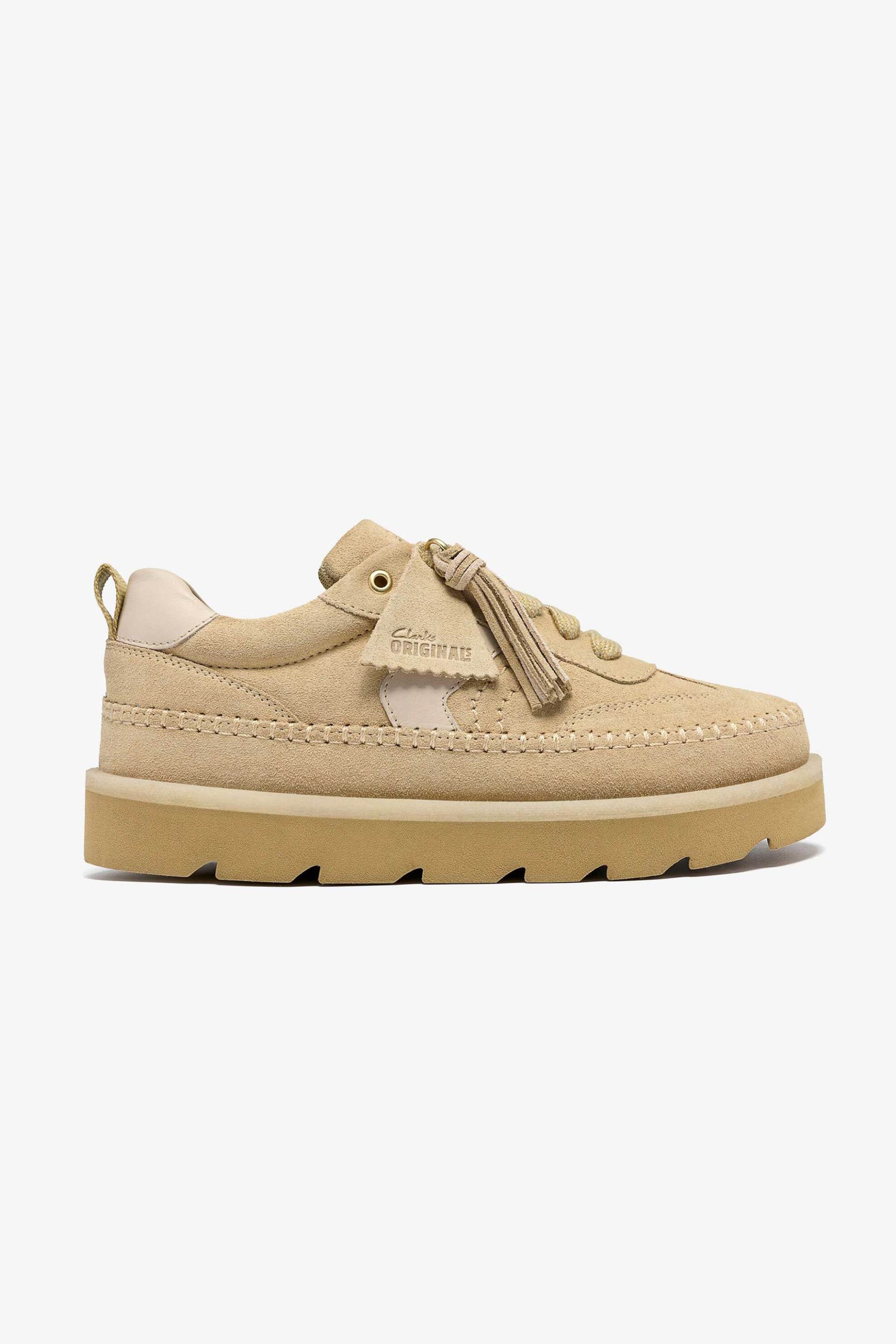 Clarks γυναικεία suede sneakers με κορδόνια 