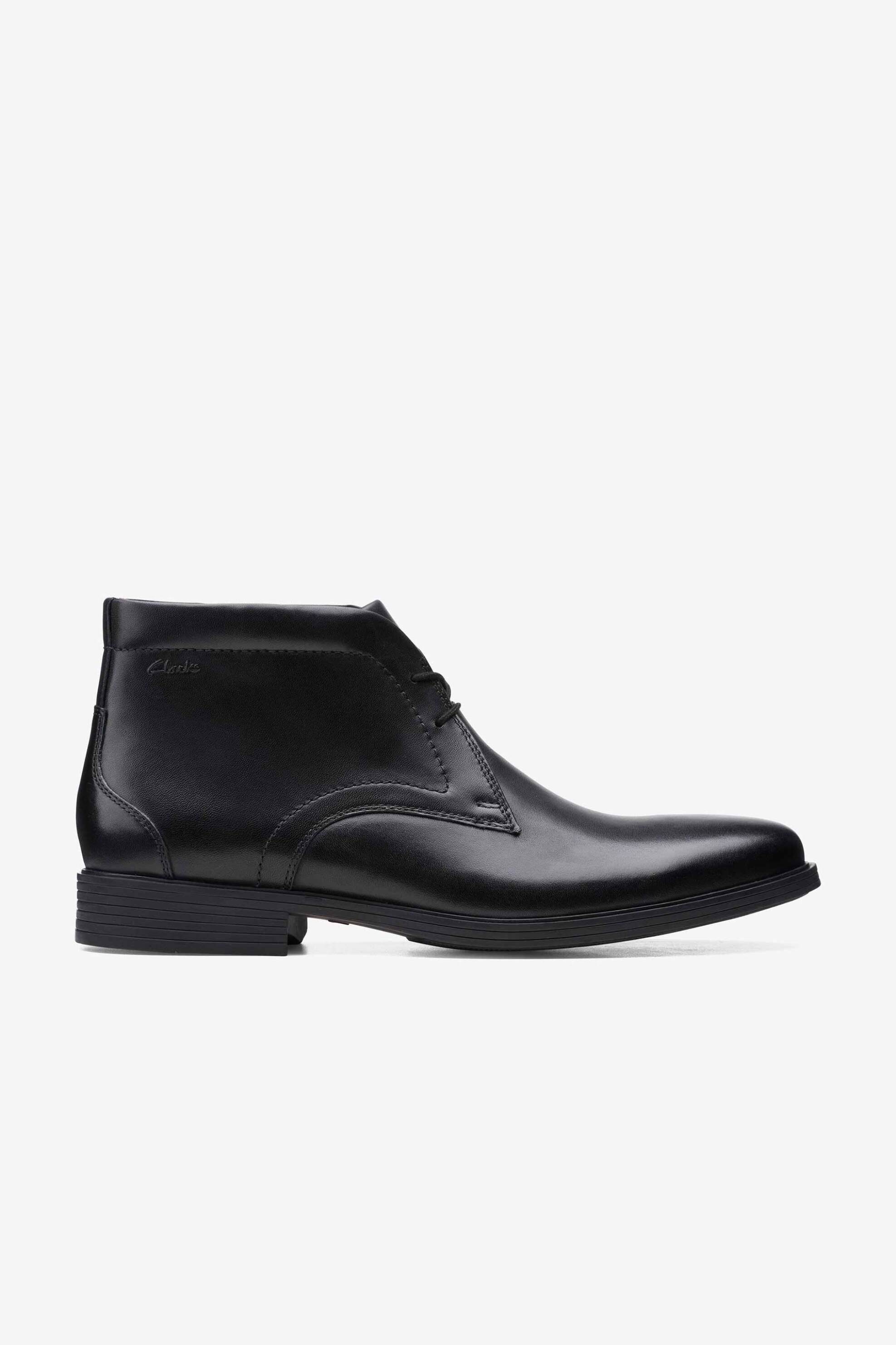 Clarks ανδρικά δερμάτινα μποτάκια "Whiddon Mid" - 26152914 Μαύρο