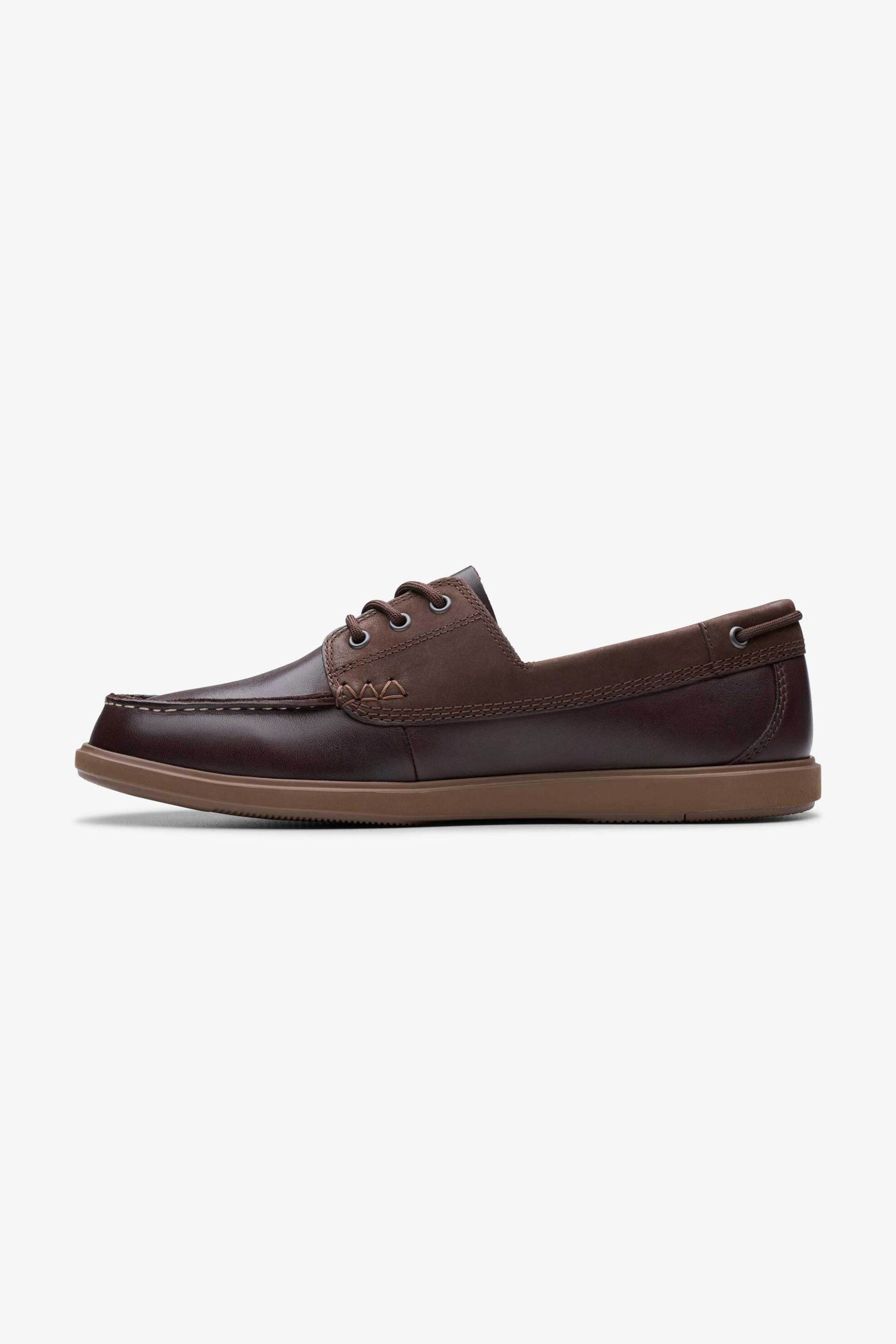 Clarks ανδρικά δερμάτινα μοκασίνια ''Bratton Boat'' - 26181271 Καφέ φωτογραφία