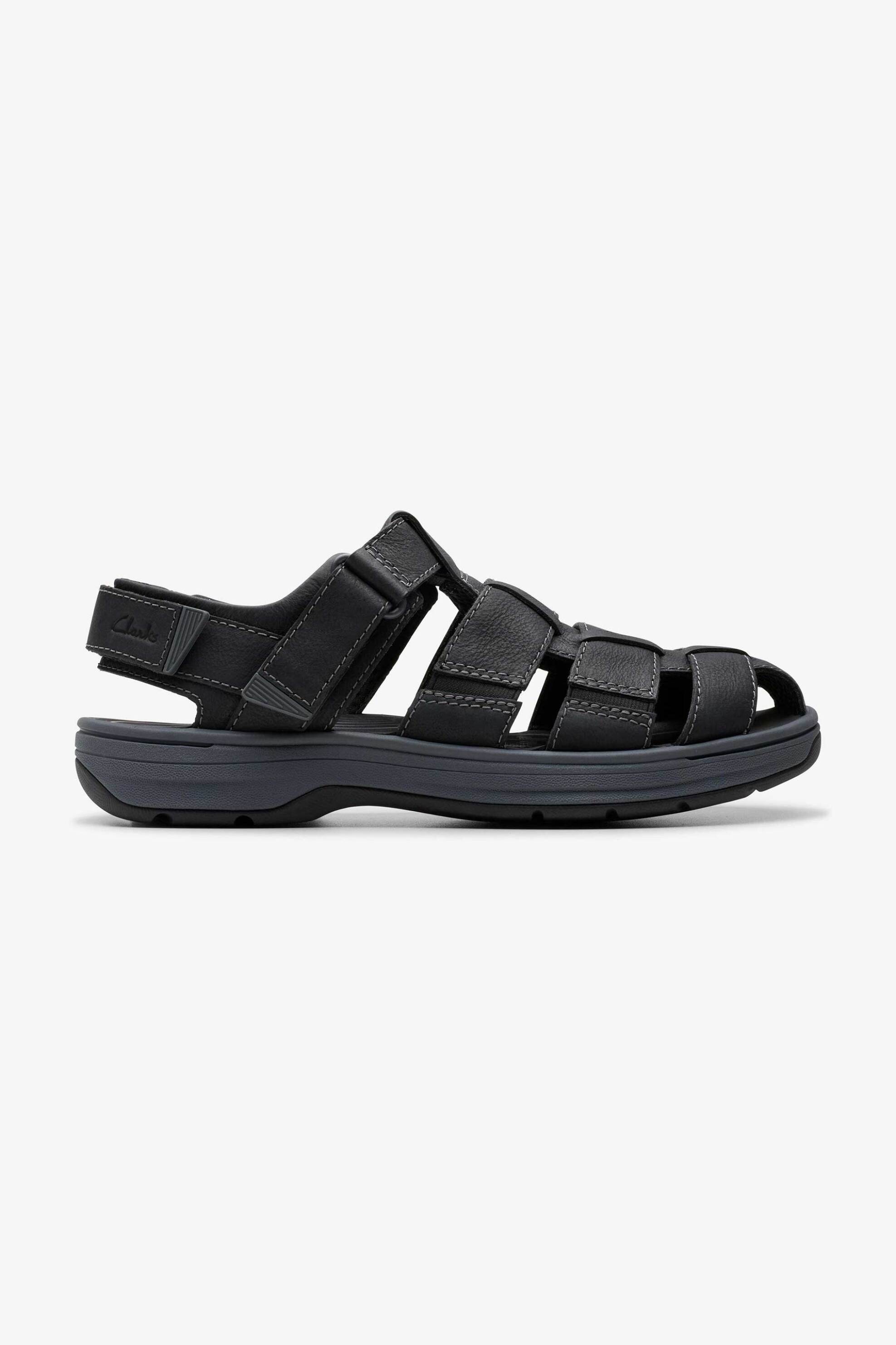 CLARKS Clarks ανδρικά δερμάτινα σανδάλια ''Saltway Cove'' - 26176899 Μαύρο
