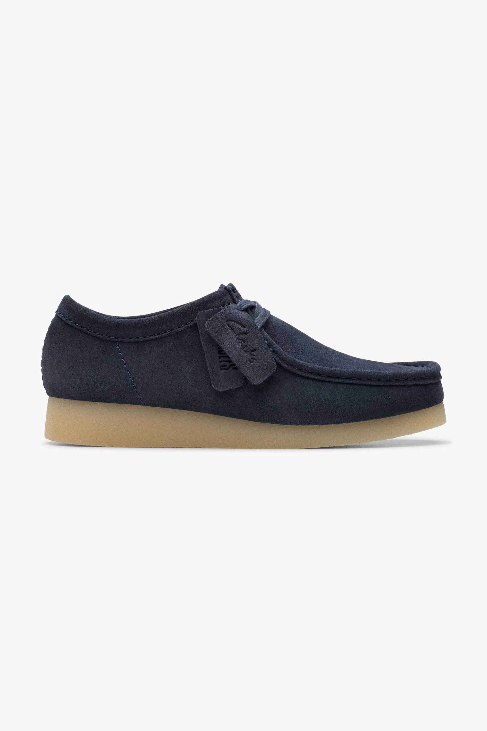 Clarks ανδρικά δερμάτινα μοκασίνια ''Wallabee EVO'' - 26178234 Μπλε Σκούρο