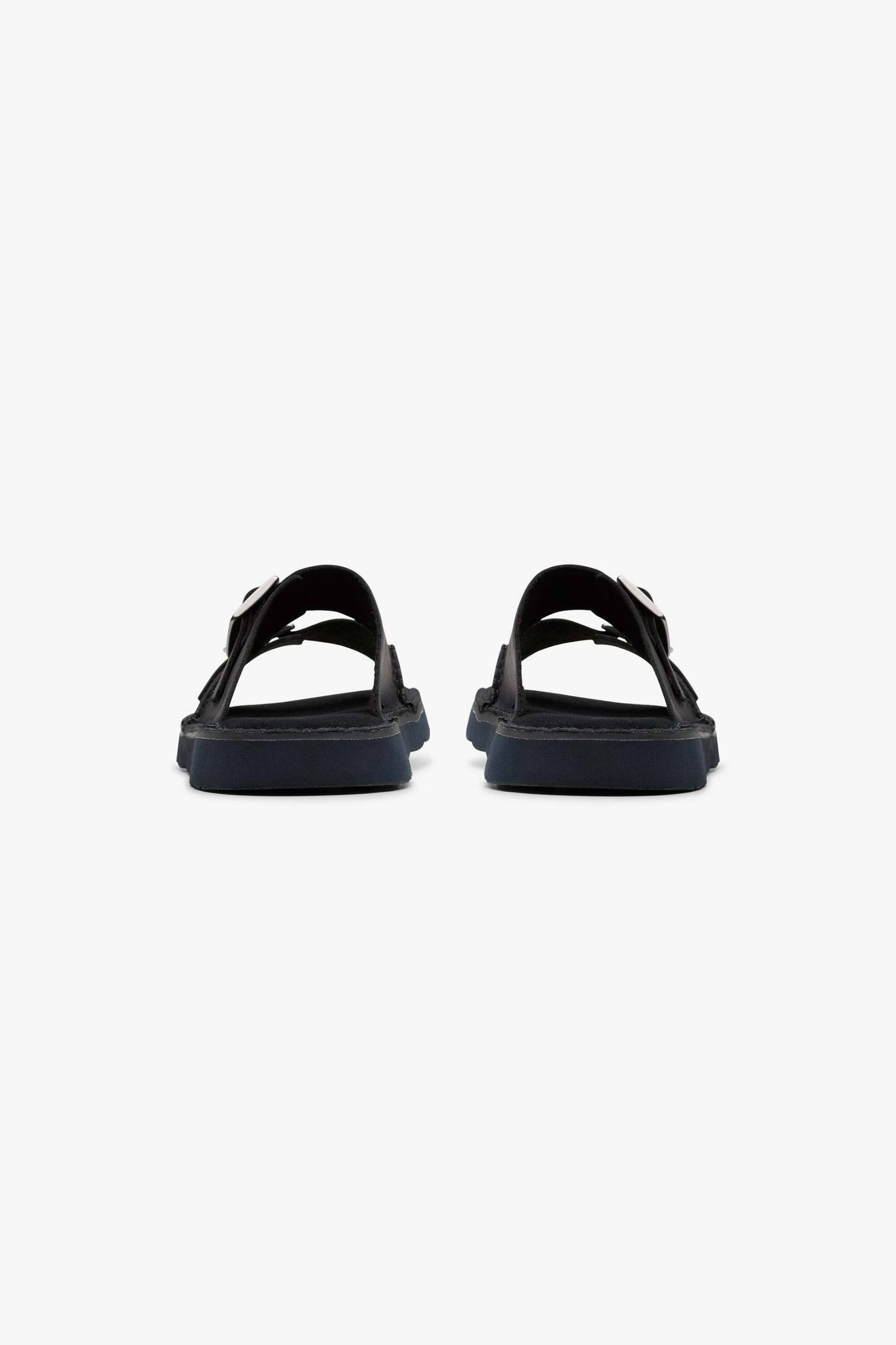 Clarks Ανδρικά Δερμάτινα Σανδάλια Solsbury Strap - 26180885 Μαύρο