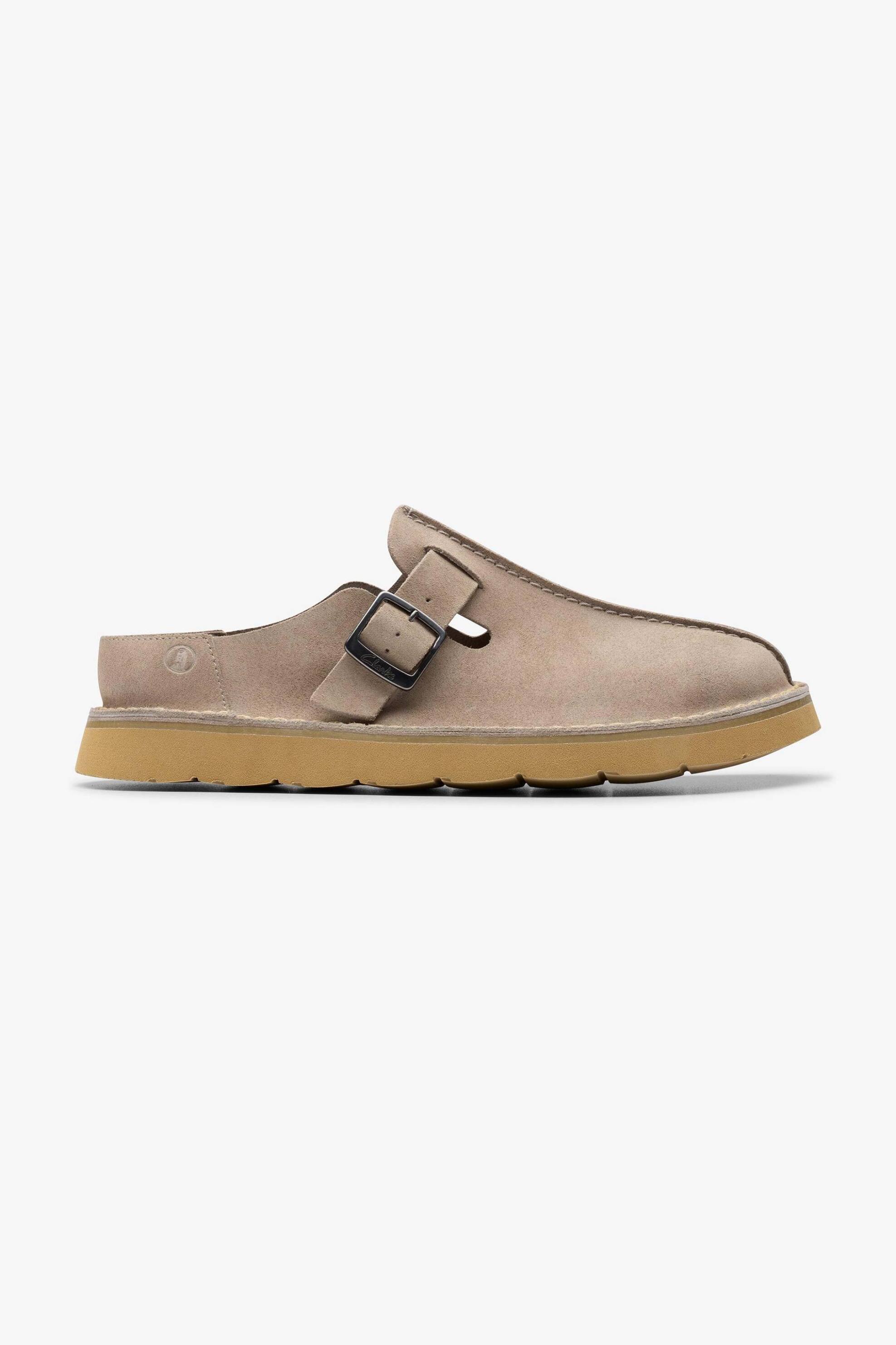 Clarks ανδρικά suede σανδάλια "Solsbury Mule" - 26181381 Γκρι
