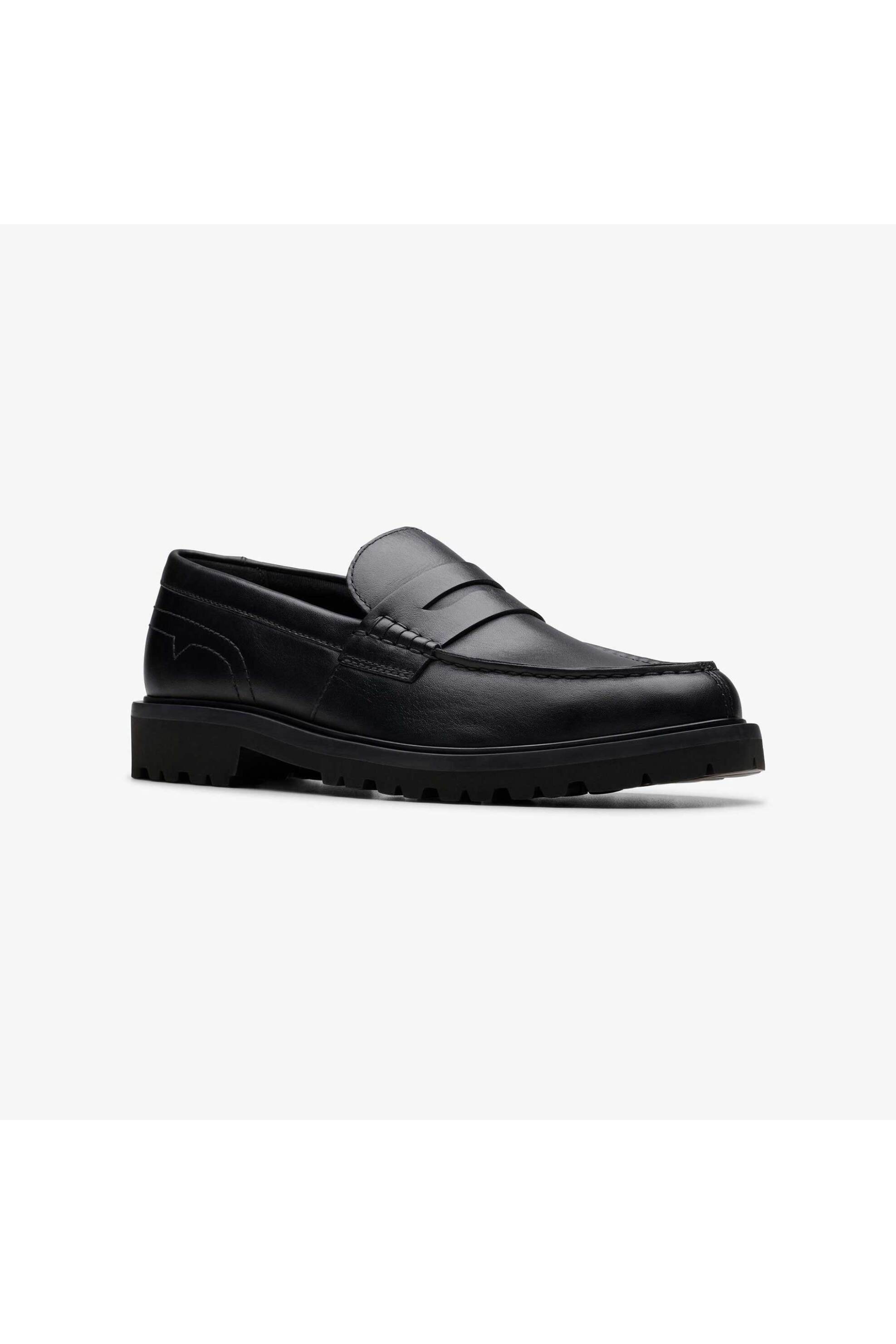 Clarks ανδρικά δερμάτινα μοκασίνια "Berwick Lo" - 26183727 Μαύρο φωτογραφία