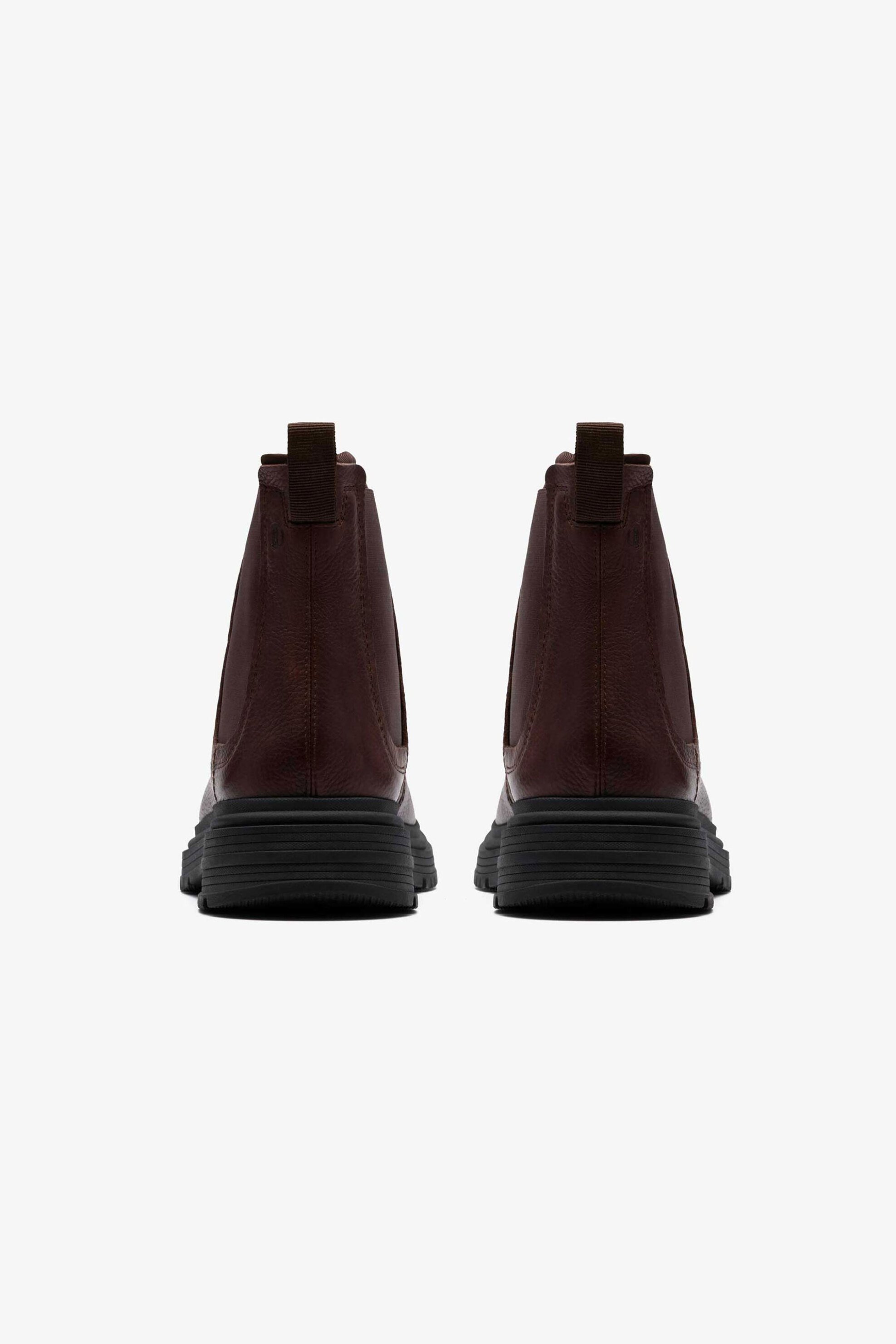 Clarks Ανδρικά Δερμάτινα Μποτάκια Badbury Easy - 26183258 Καφέ