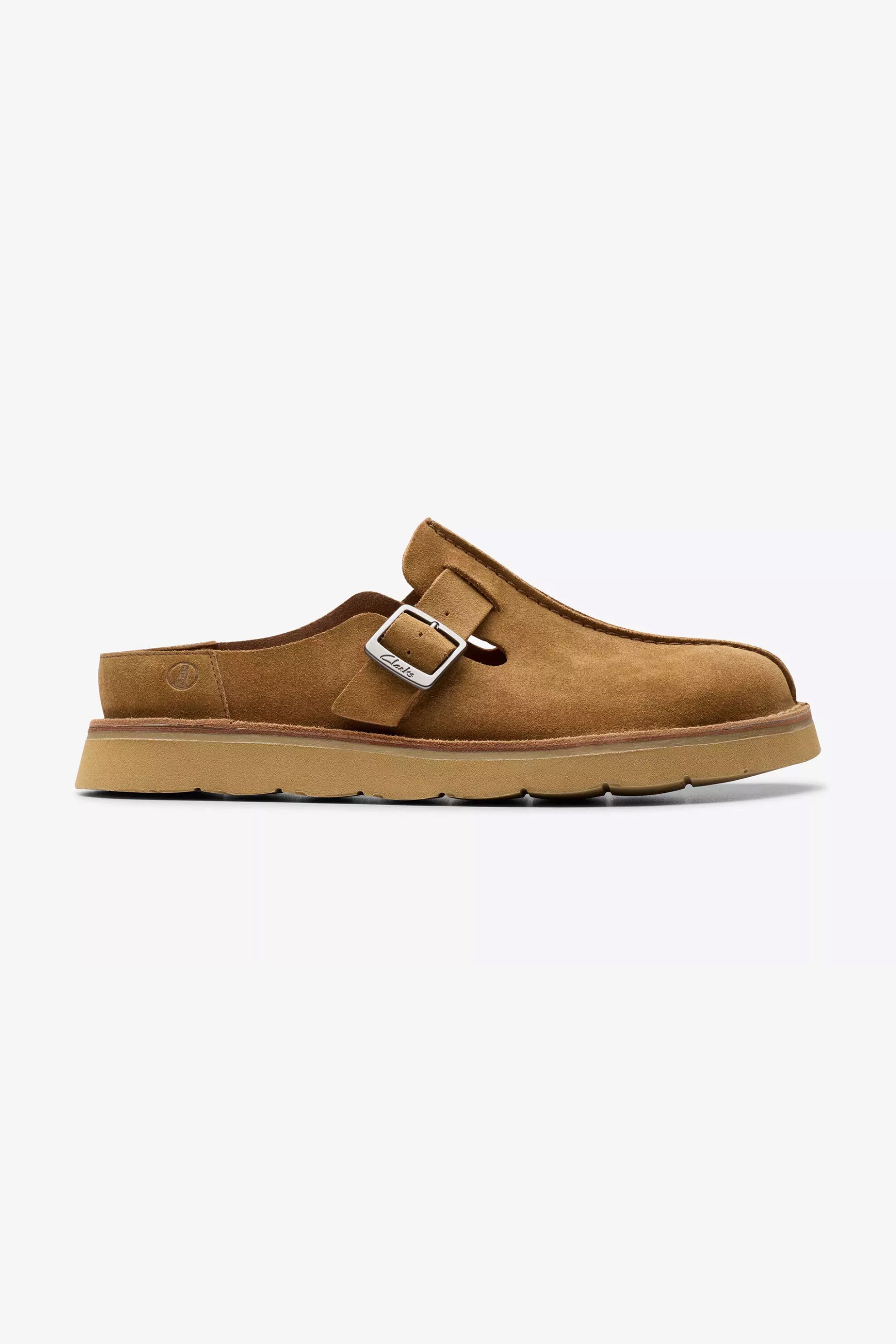Clarks ανδρικά suede σανδάλια "Solsbury Mule" - 26180881 Καφέ