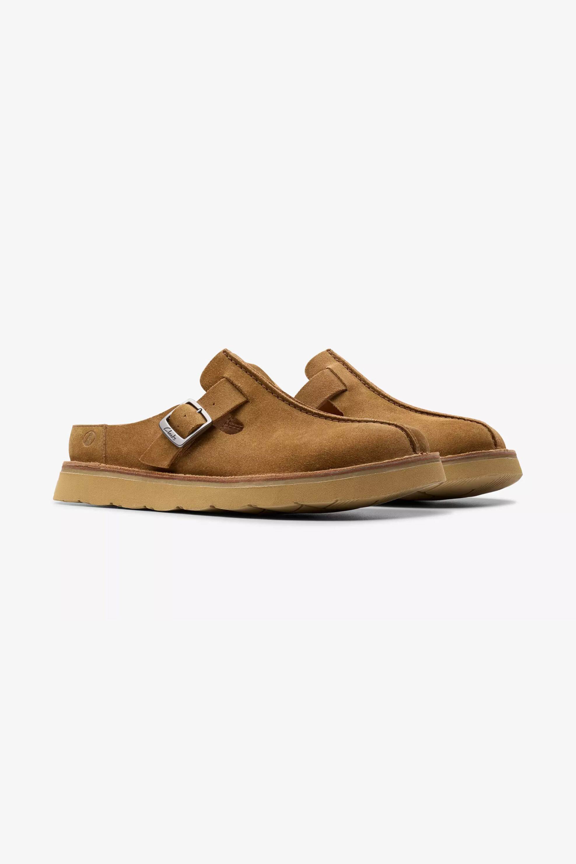 Clarks ανδρικά suede σανδάλια "Solsbury Mule" - 26180881 Καφέ φωτογραφία