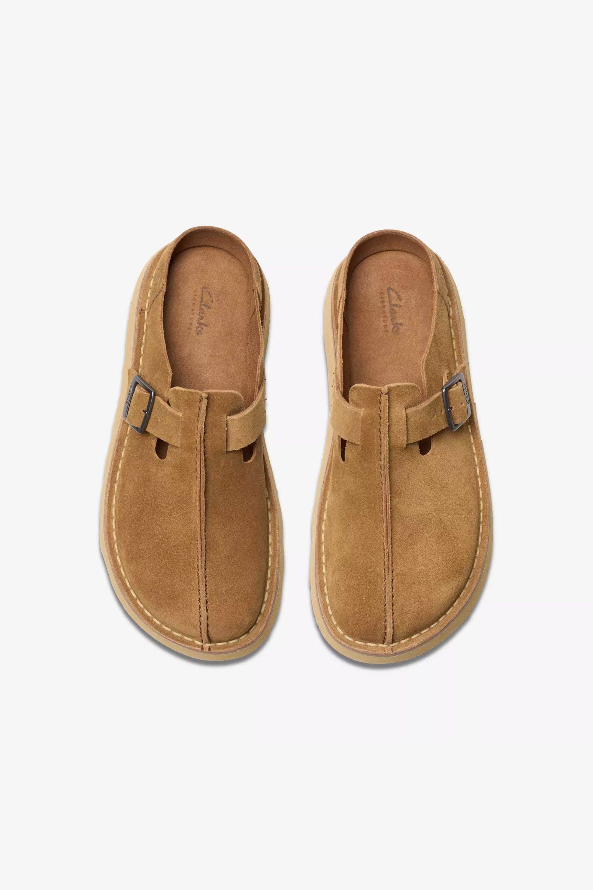 Clarks Ανδρικά Suede Σανδάλια Solsbury Mule - 26180881 Καφέ