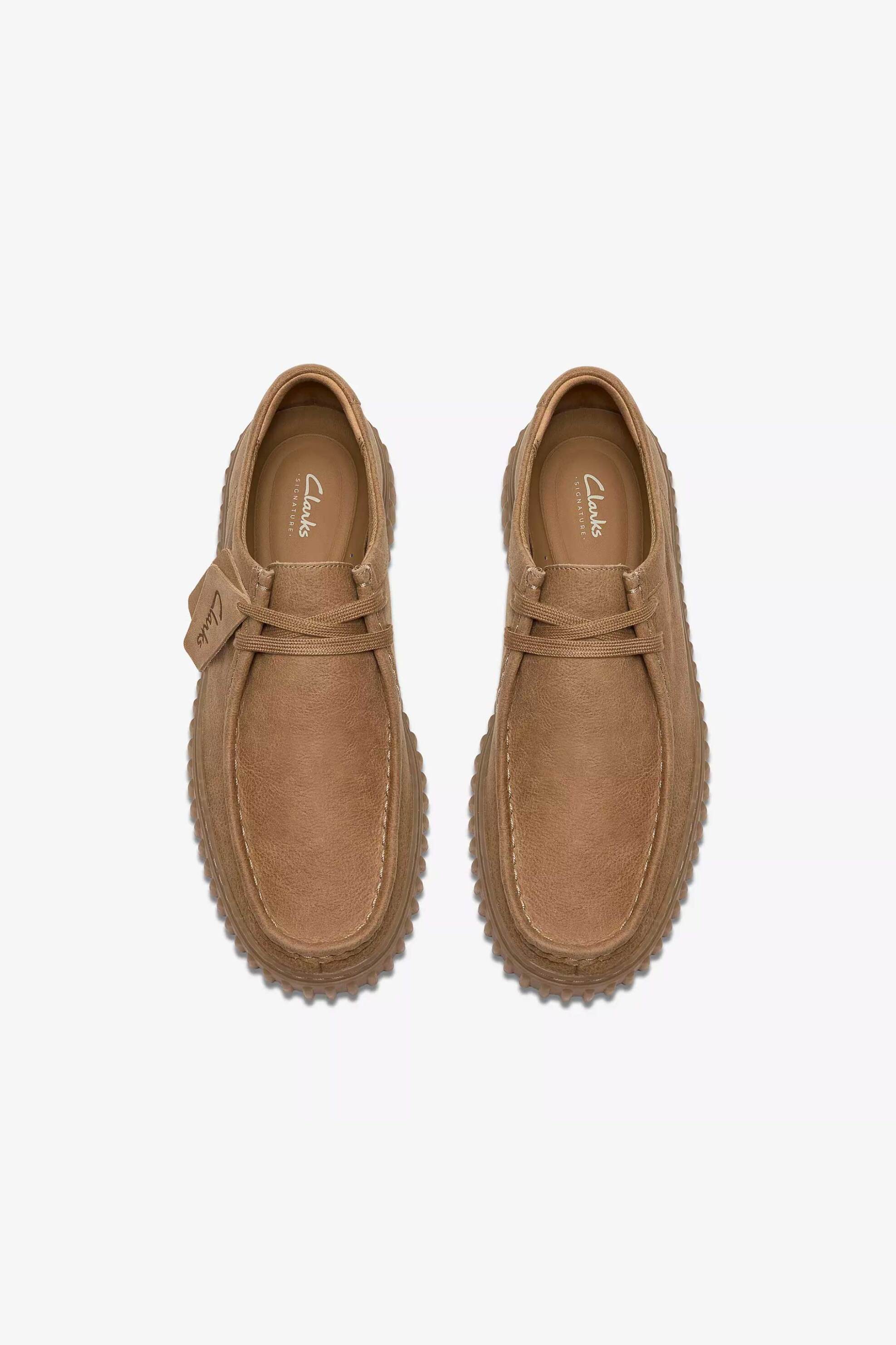 Clarks Ανδρικά Δερμάτινα Παπούτσια Torhill Lo - 26186161 Καφέ Ανοιχτό