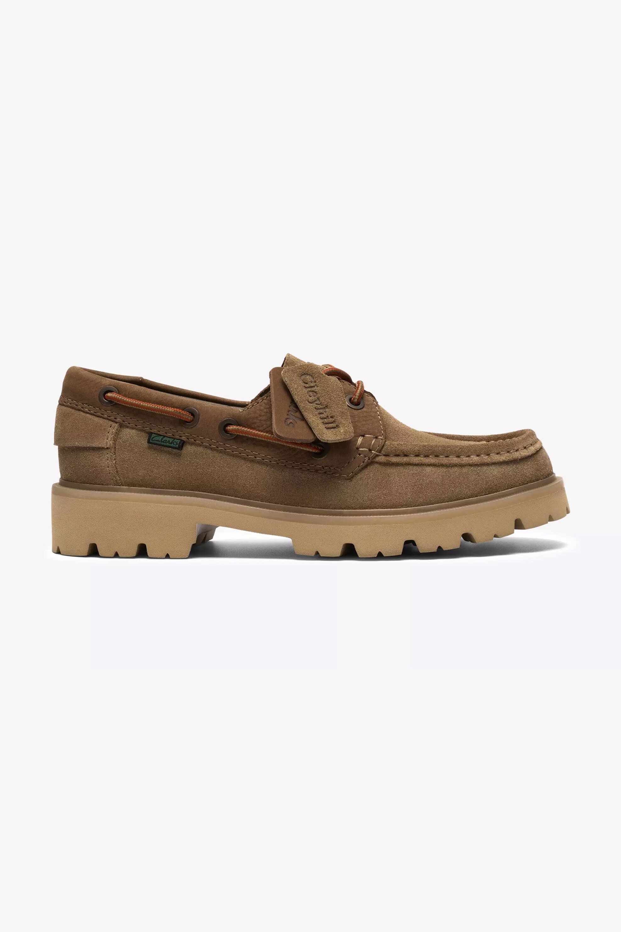 Clarks ανδρικά suede boat shoes "Cleyhill Boat" - 26186178 Καμηλό